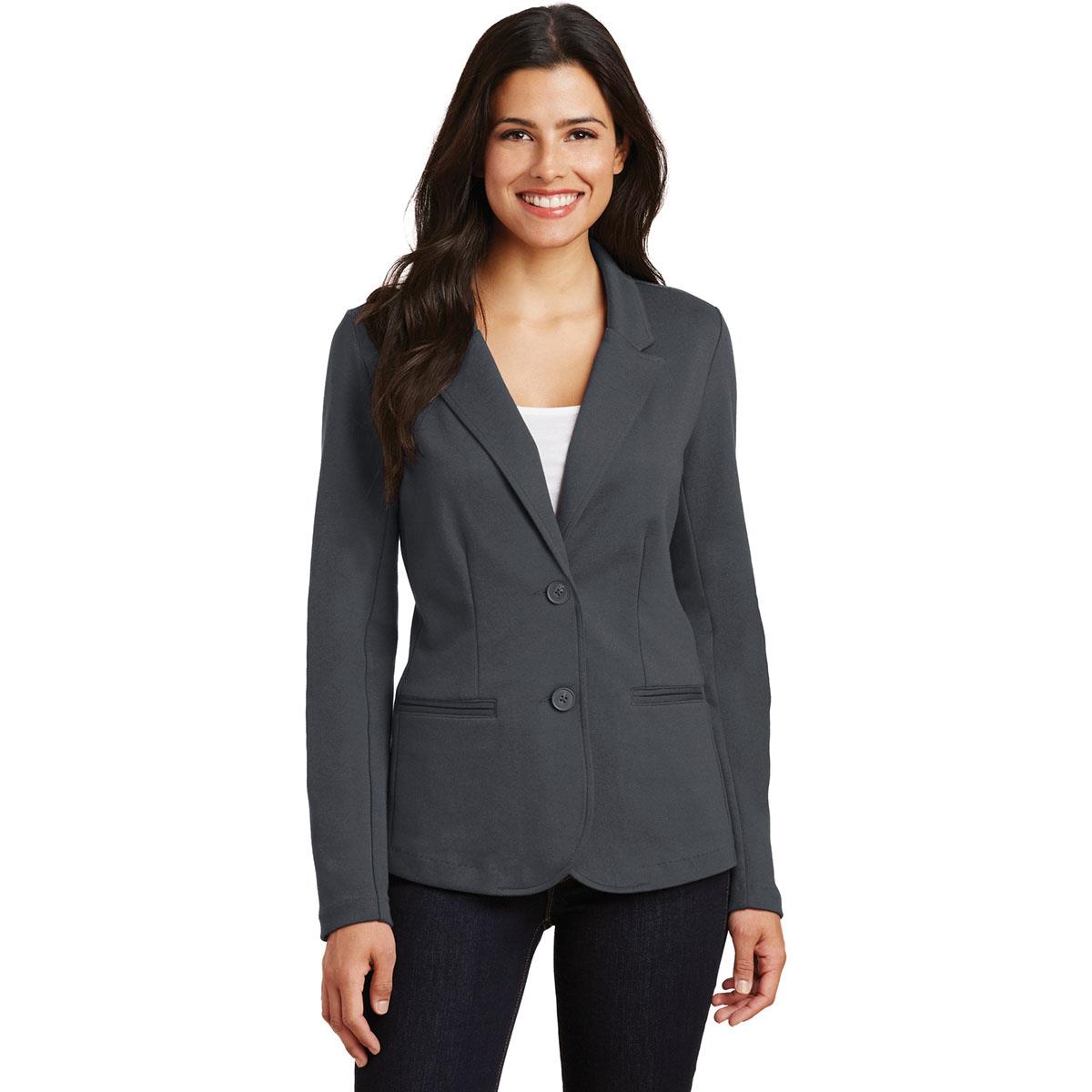 Port Authority LM2000 Ladies Knit Blazer - Battleship Grey - M