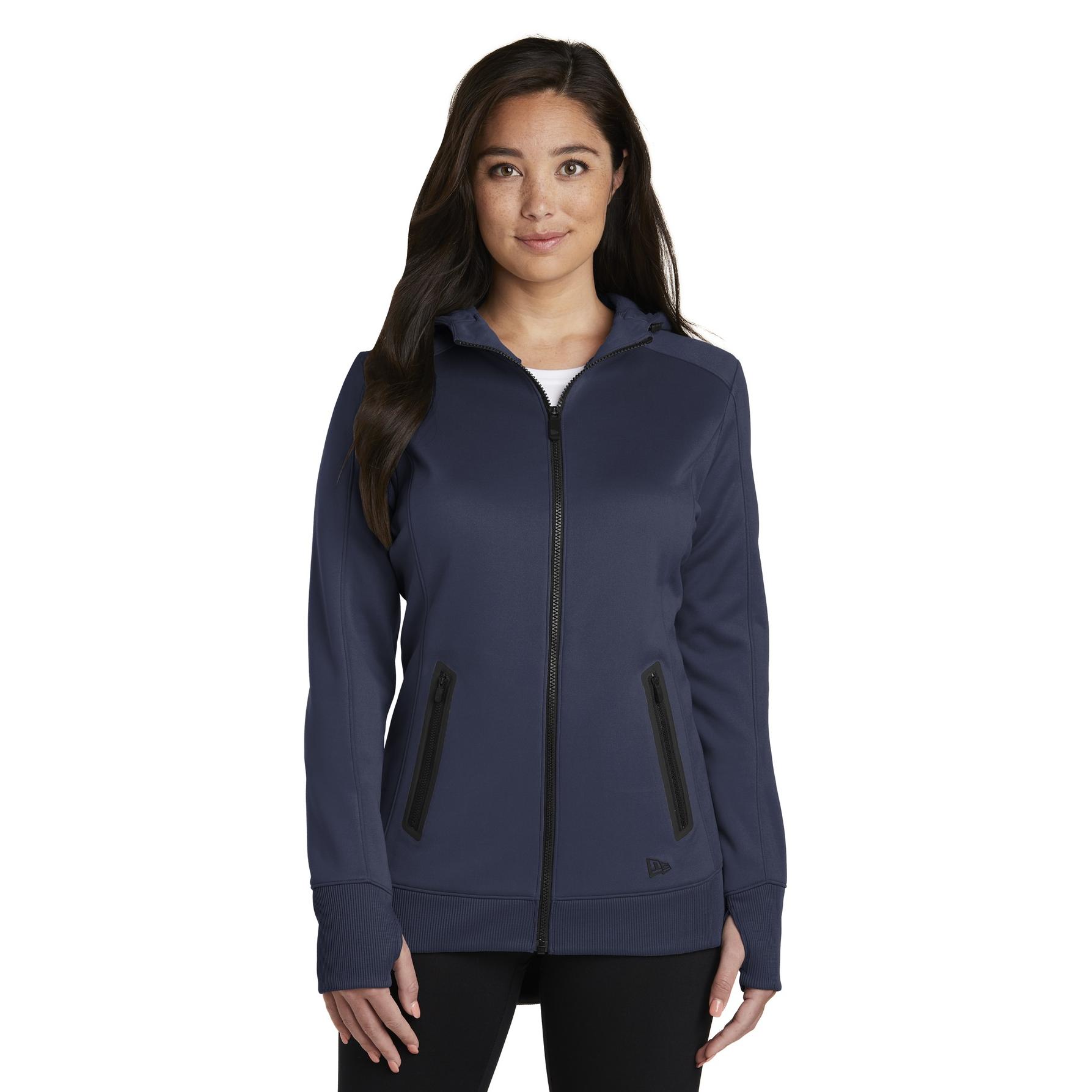 New Era LNEA522 Ladies Venue Fleece Full-Zip Hoodie - True Navy | Full ...