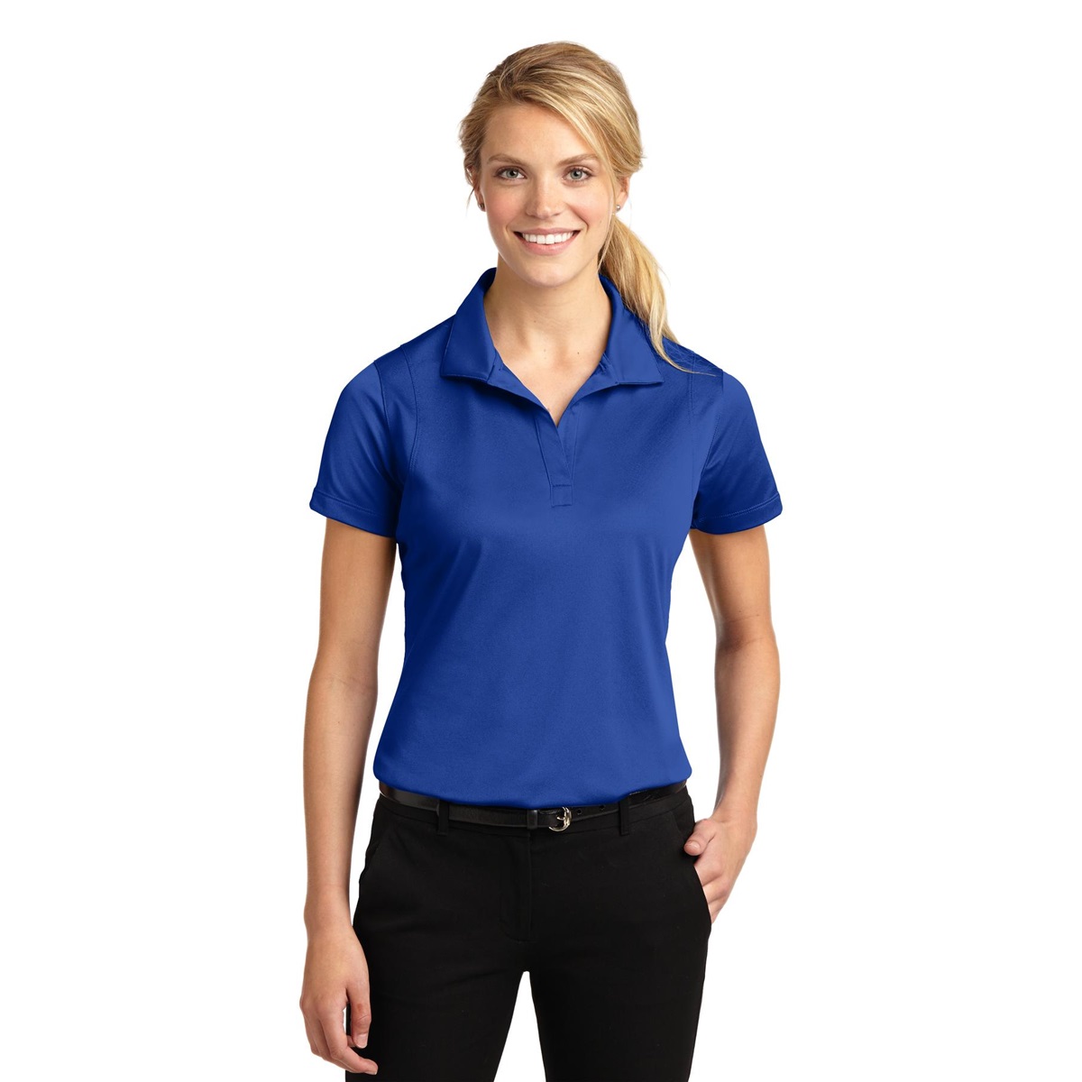 royal blue ladies polo shirt