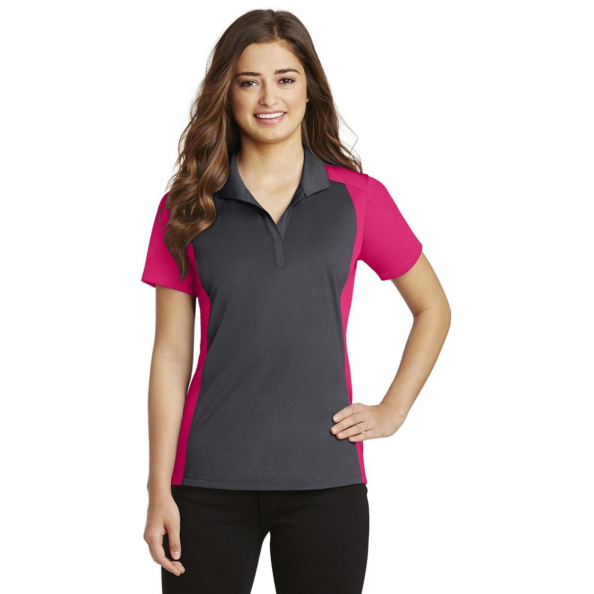 Sport-Tek TST655 Tall Side Blocked Micropique Sport-Wick Polo - Black