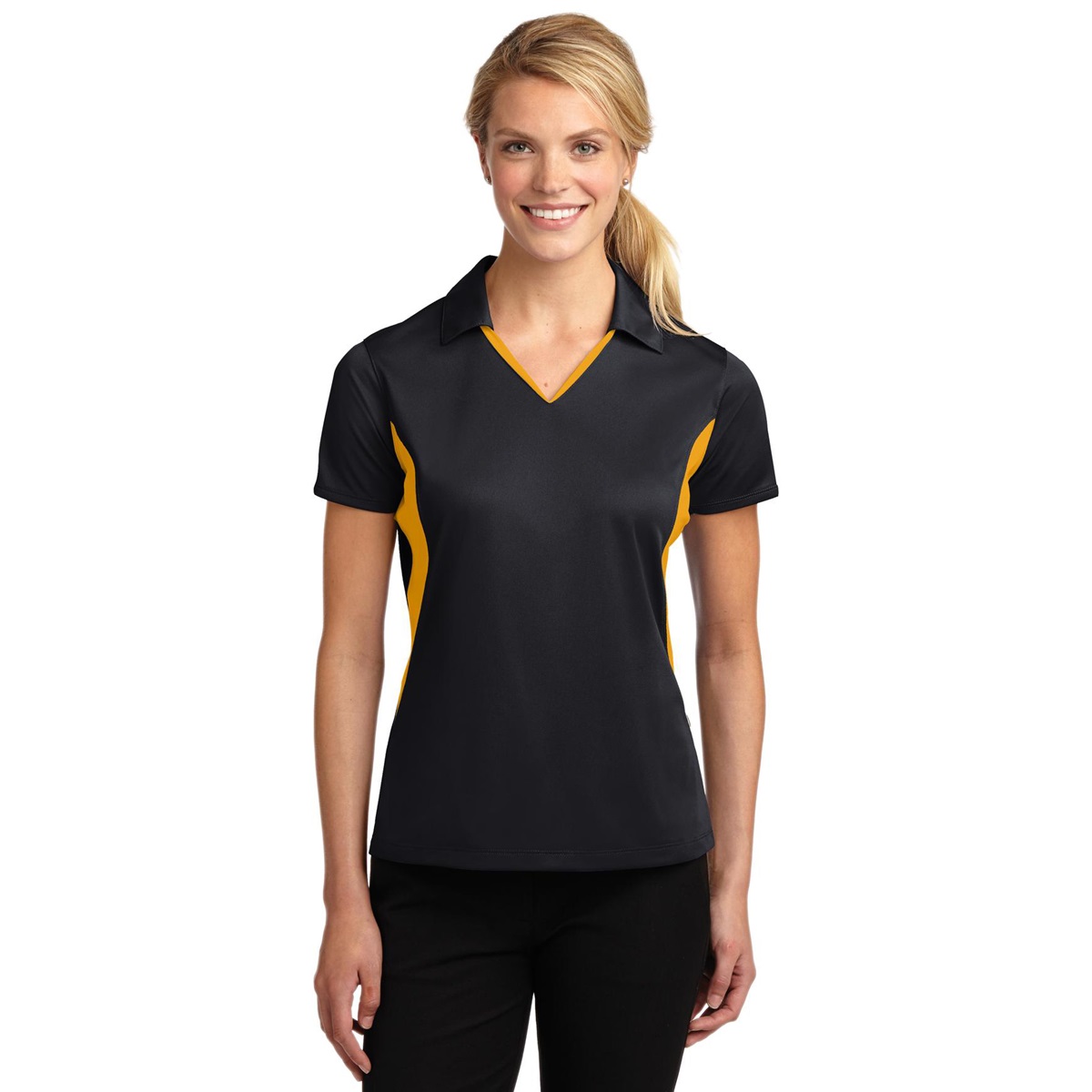 Sport-Tek LST655 Ladies Side Blocked Micropique Sport-Wick Polo