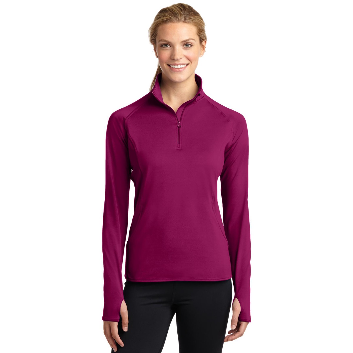 Sport-Tek Women's Sport-Wick Textured 1/4-Zip Pullover