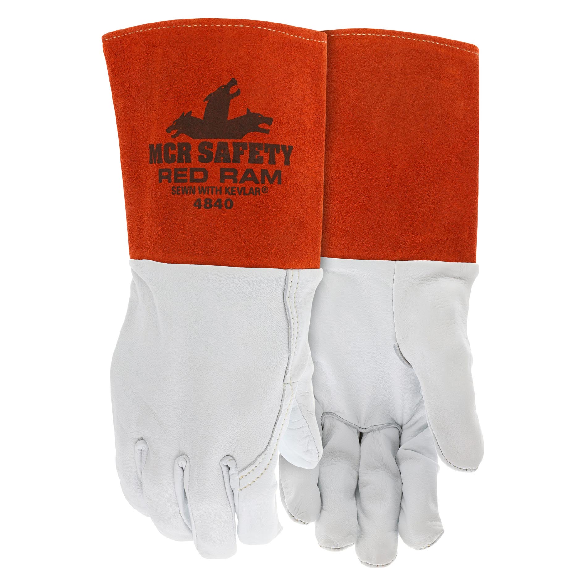 MCR Safety 4840 Red Ram Grain Goatskin Leather Welders Gloves