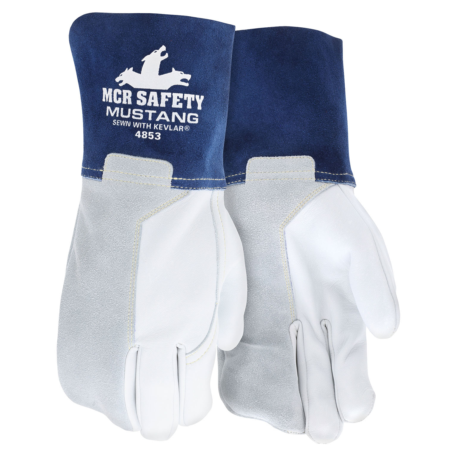 MCR Safety 4853 Mustang Top Grain Goatskin Leather Welding Gloves 4