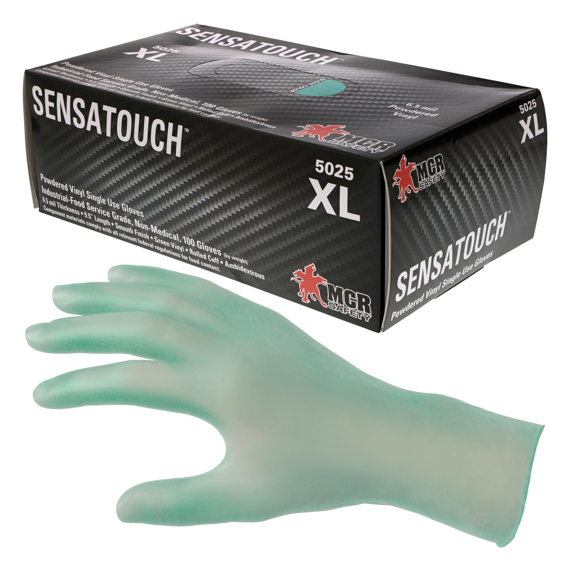 mcrgo55　GRN MCR Safety 5025 Sensaguard Disposable Vinyl Industrial Grade