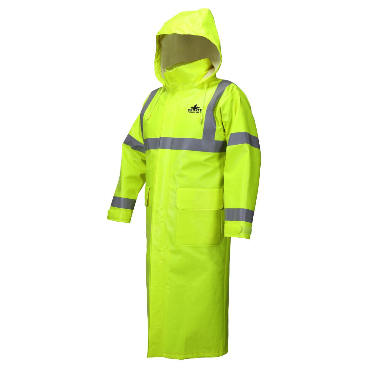 MCR Safety 2003L Classic PVC/Polyester 3 Piece Rainsuit with Attached Hood Large Yellow 