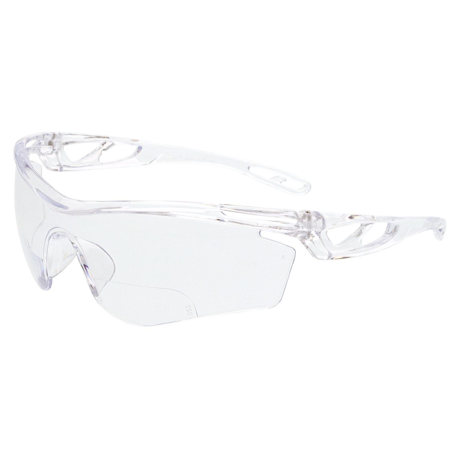 Mcr Safety Cl4h25pf Checklite Cl4 Readers Safety Glasses Clear Temples Clear Bifocal Antifog