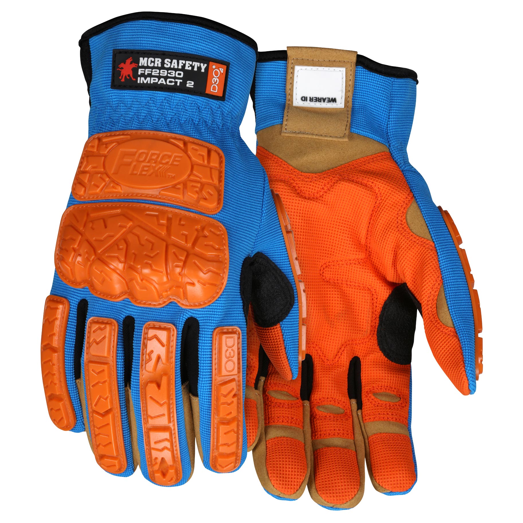 MCR Safety Ninja Ice N9690FCO Hi-Visibility Work Gloves 15 Gauge Orange  Nylon HPT Fully Coated