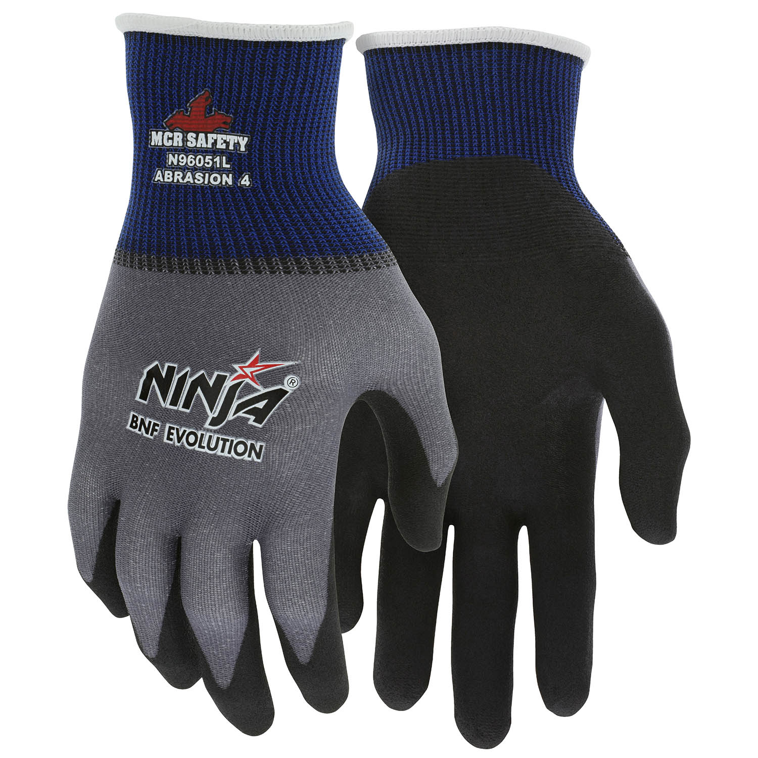 MCR Safety N96051 Ninja BNF Evolution NFT Coated Gloves - 15 Gauge