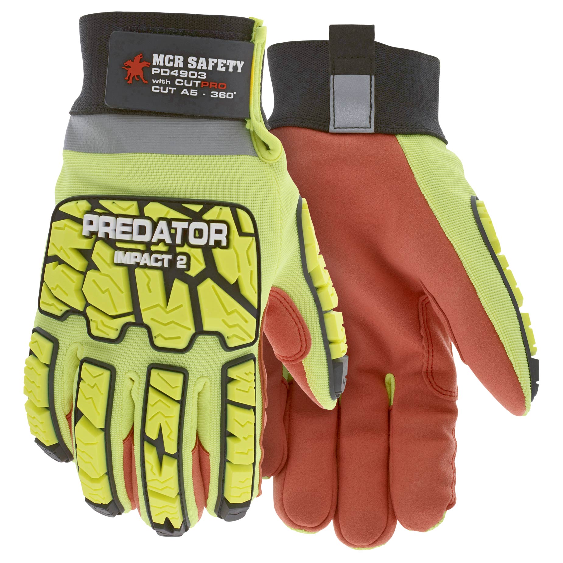 MCR Safety PD4903 Predator Impact Mechanics High Visibility Work