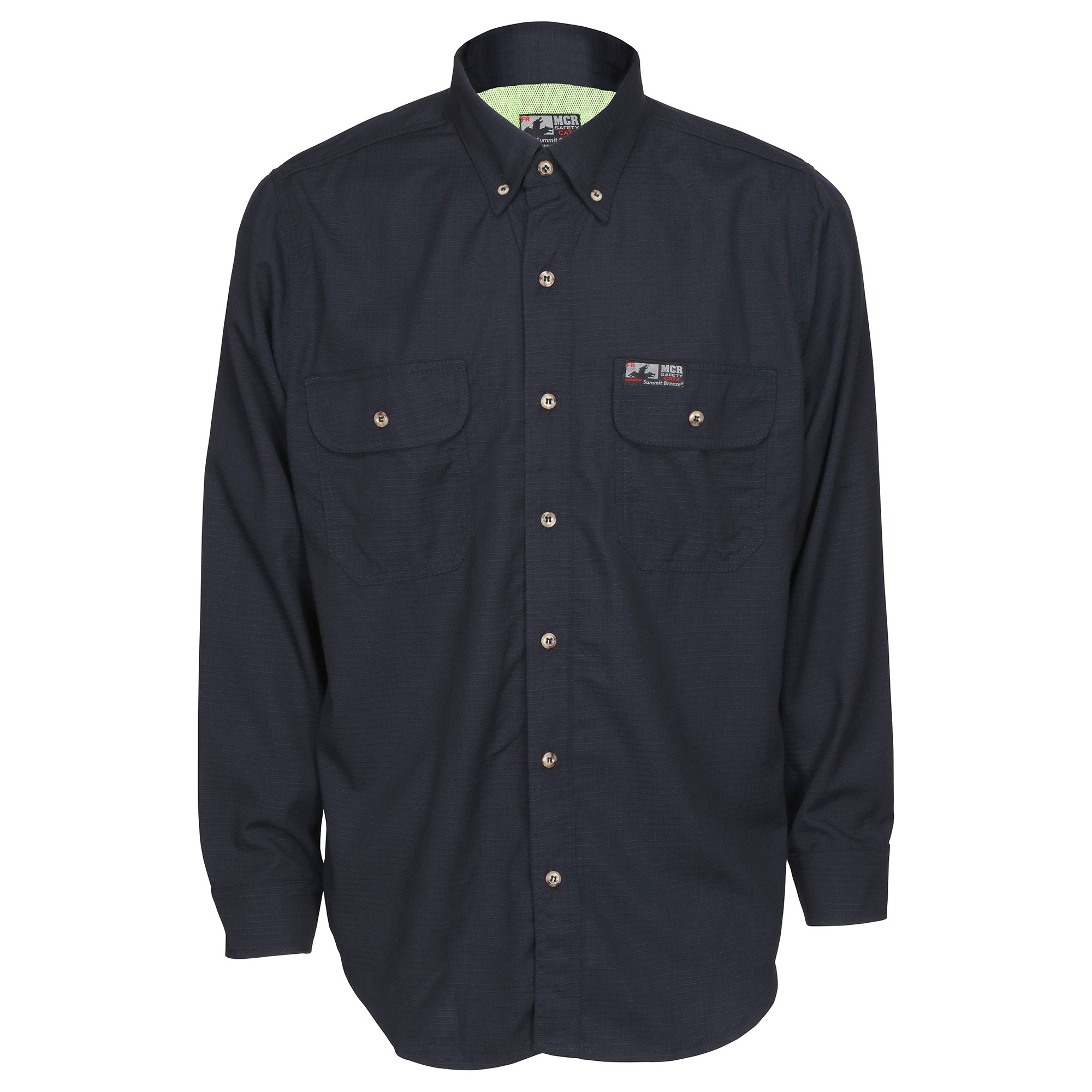 MCR Safety SBS1002 Summit Breeze FR Work Shirt Navy Full Source