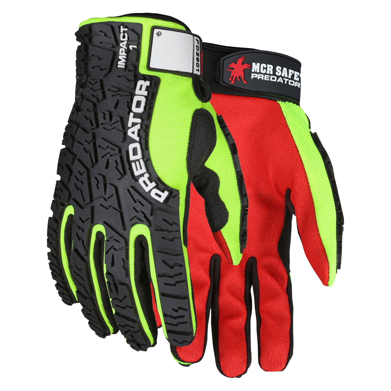 Ironclad LPI-CC5-03-M Impact Gloves,M,Hi-Vis Orange/Green,PR