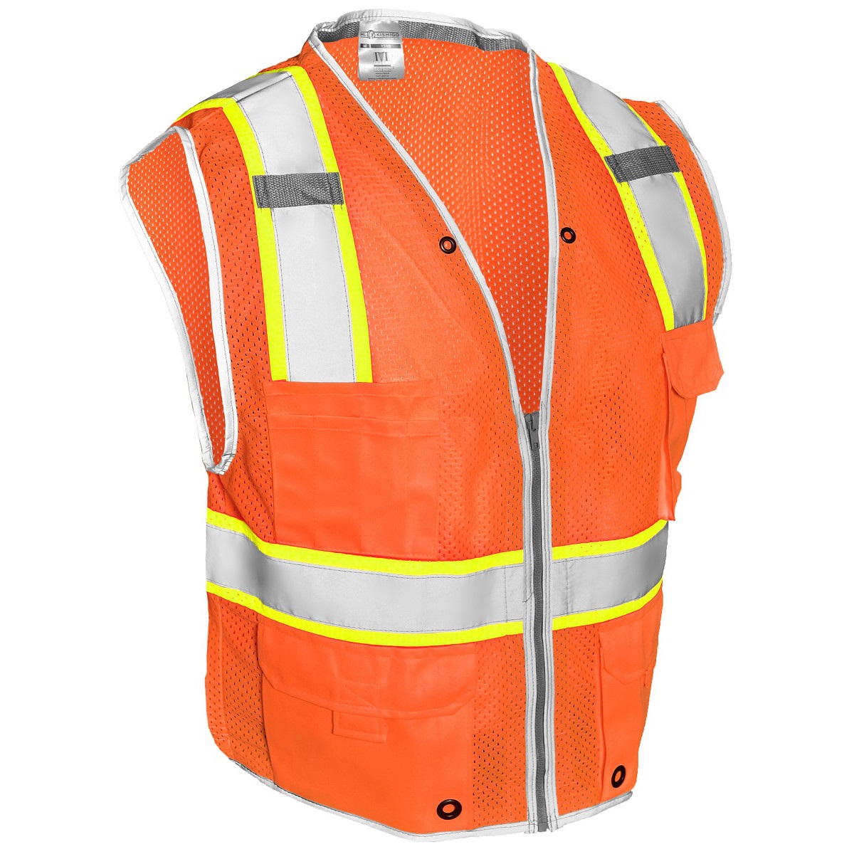 Kishigo 1511 Brilliant Series Heavy Duty Safety Vest Orange Full Source