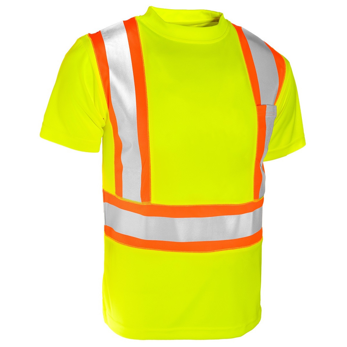 ML Kishigo 9120 Class 2 TShirt with Flat Stitch Panels Yellow/Lime