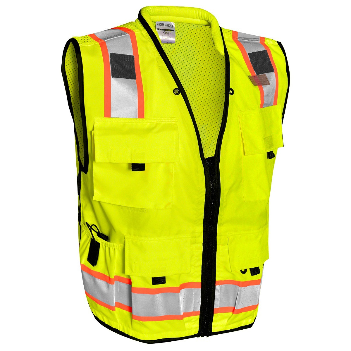 Kishigo S5000 Professional Surveyors Safety Vest Yellow/Lime Full Source