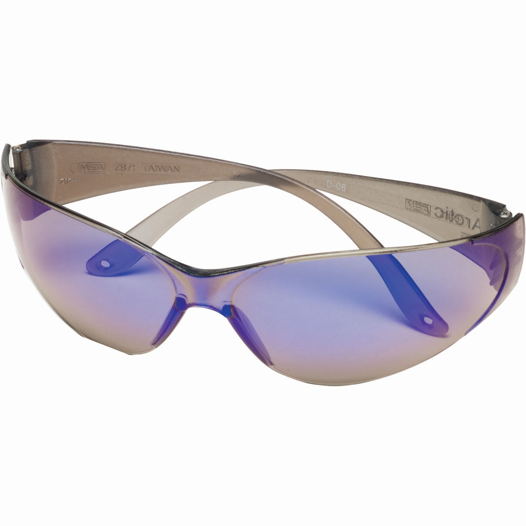 MSA 10008179 Arctic Safety Glasses Gray Temples Blue Mirror Lens