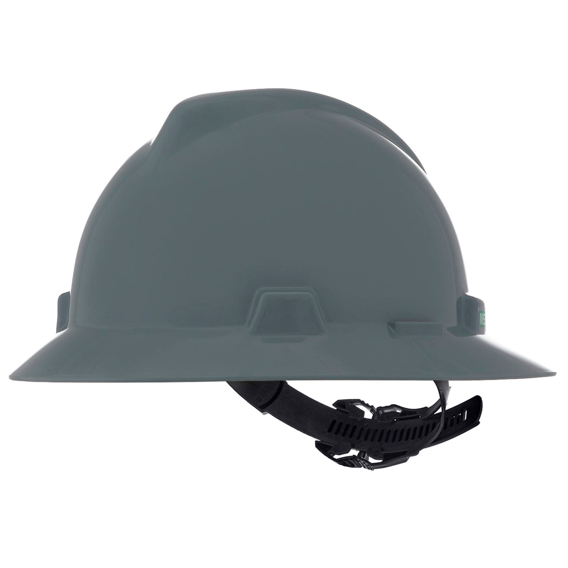 MSA 10058319 V-Gard Full Brim Hard Hat - 1-Touch Suspension - Navy