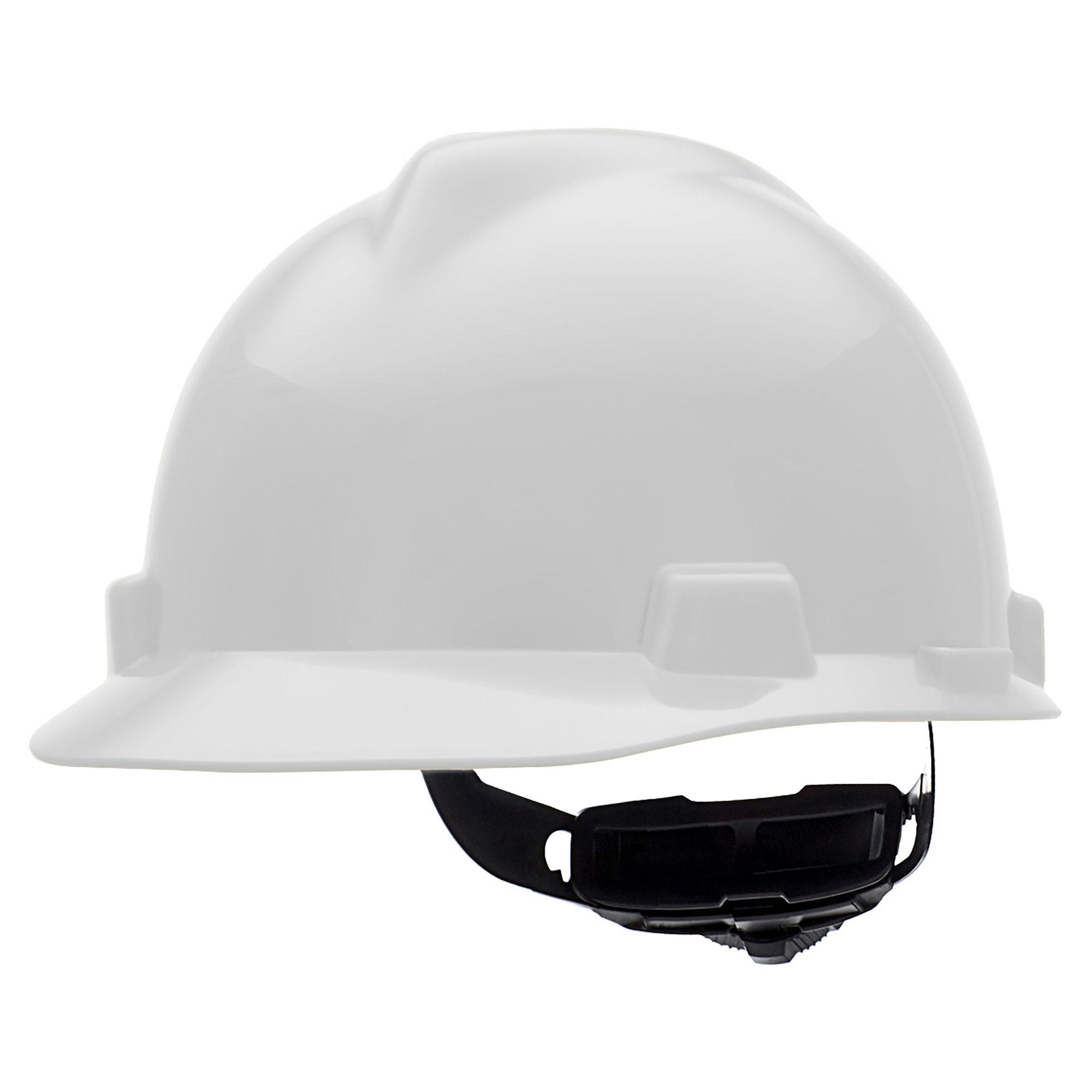 MSA 475358 V-Gard Cap Style Hard Hat - Fas-Trac III Suspension - White ...