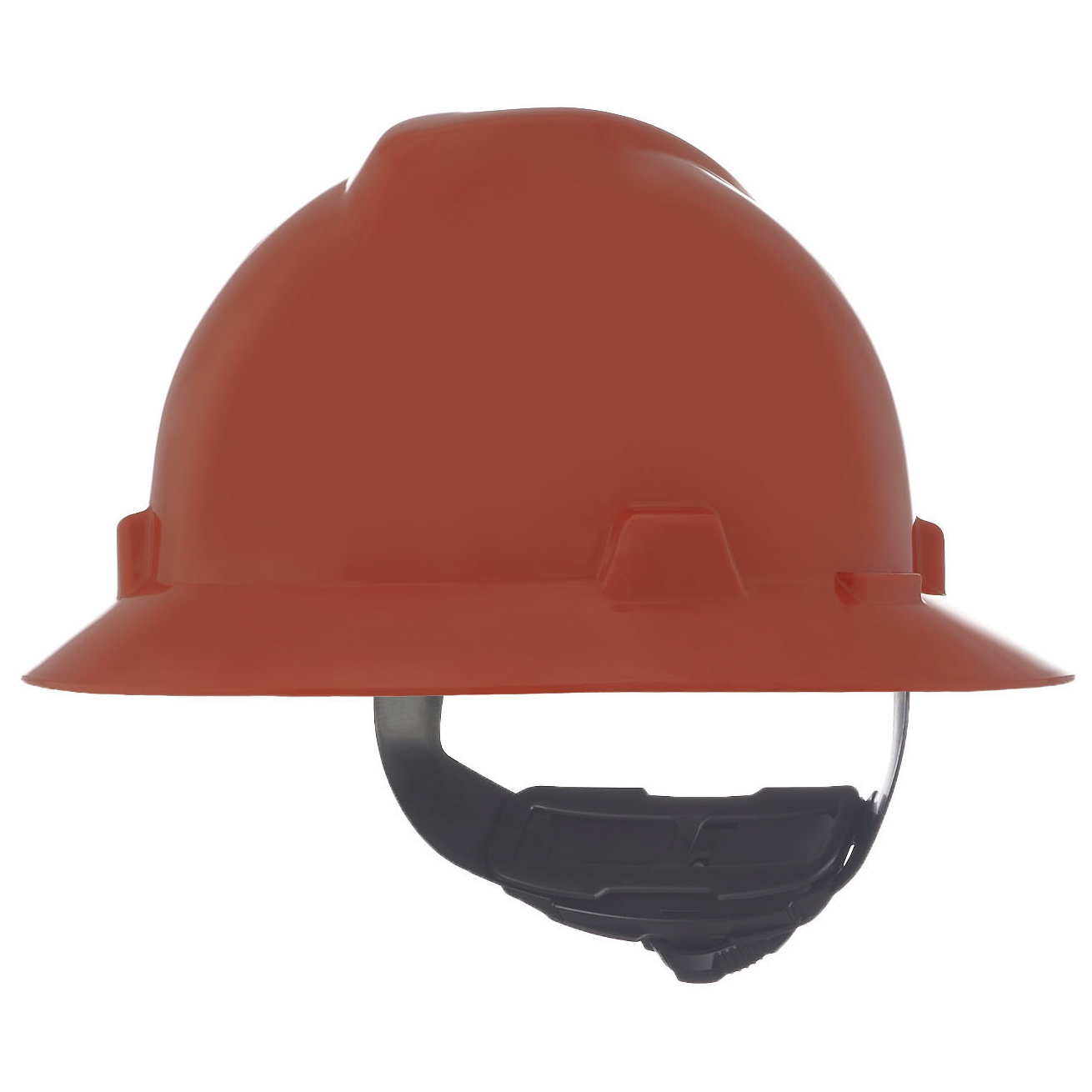 MSA 496075 V-Gard Full Brim Hard Hat - Fas-Trac Suspension