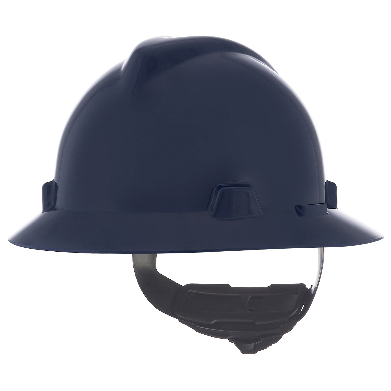 MSA 802975 V-Gard Full Brim Hard Hat - Fas-Trac Suspension - Dark