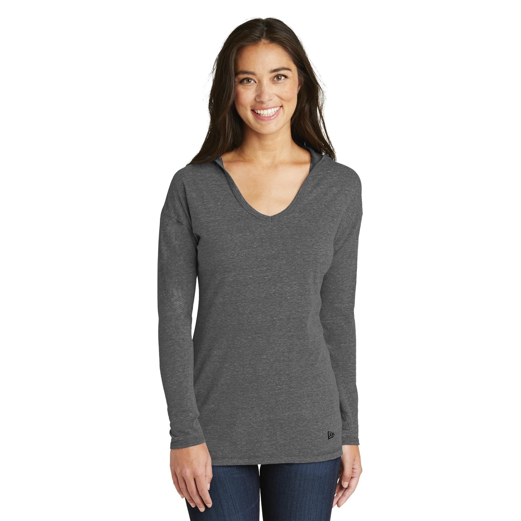 District DT132L Women's Perfect Tri Long Sleeve Tunic Tee - Blush Frost