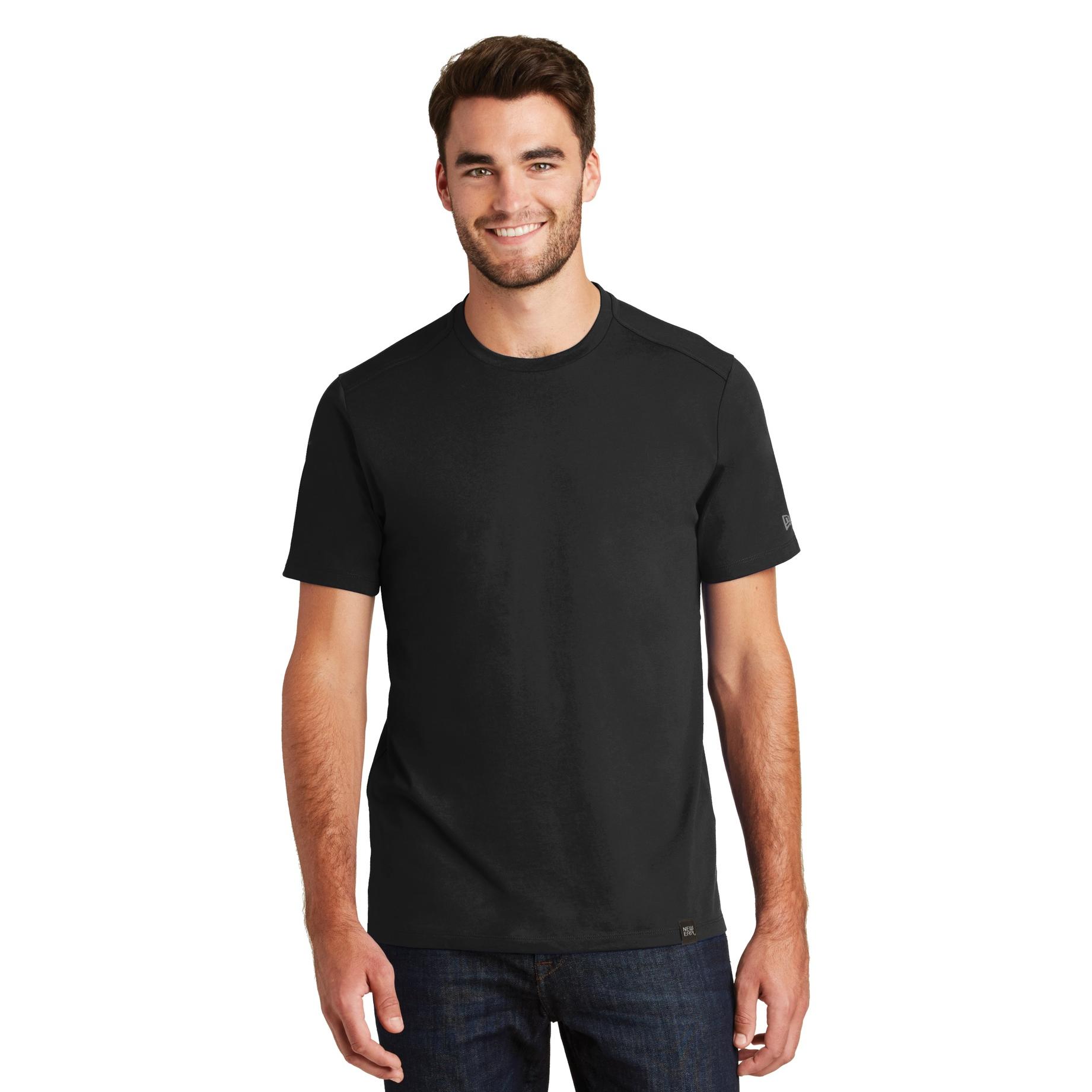 New Era NEA100 Heritage Blend Crew Tee - Black | Full Source