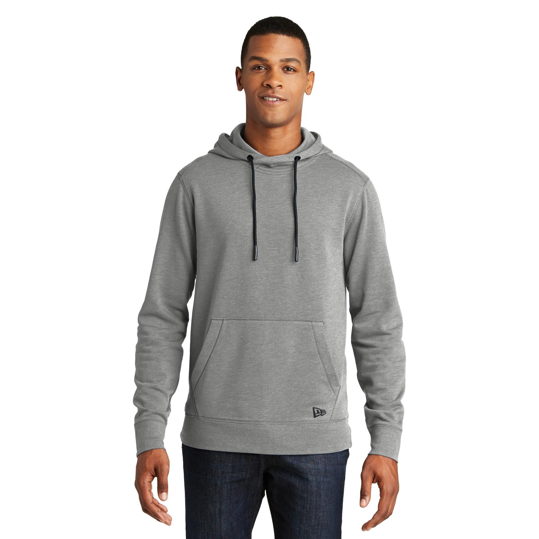 New Era NEA510 Tri Blend Fleece Pullover Hoodie Shadow Grey Heather