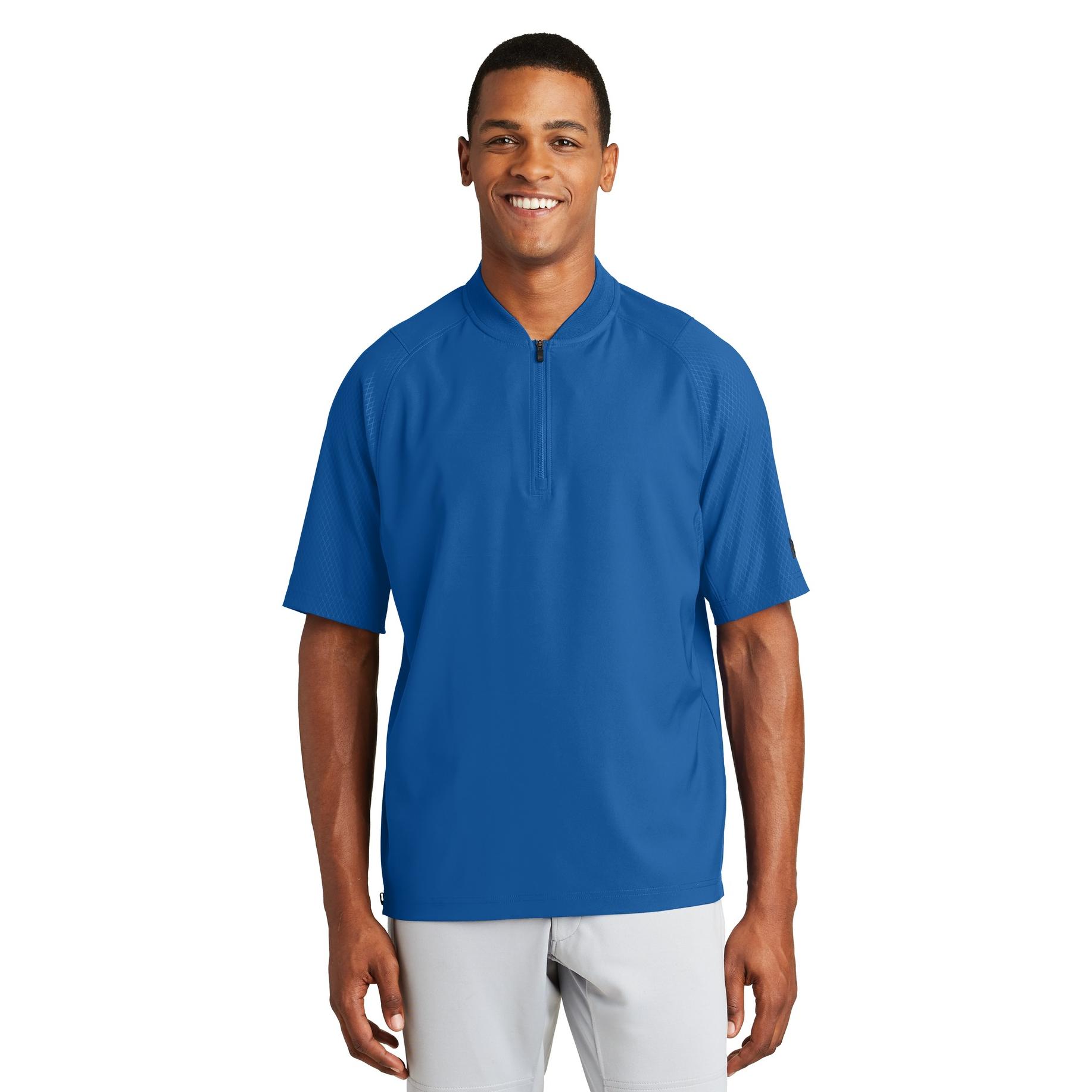 New Era NEA600 Cage Short Sleeve 1/4-Zip Jacket - Royal