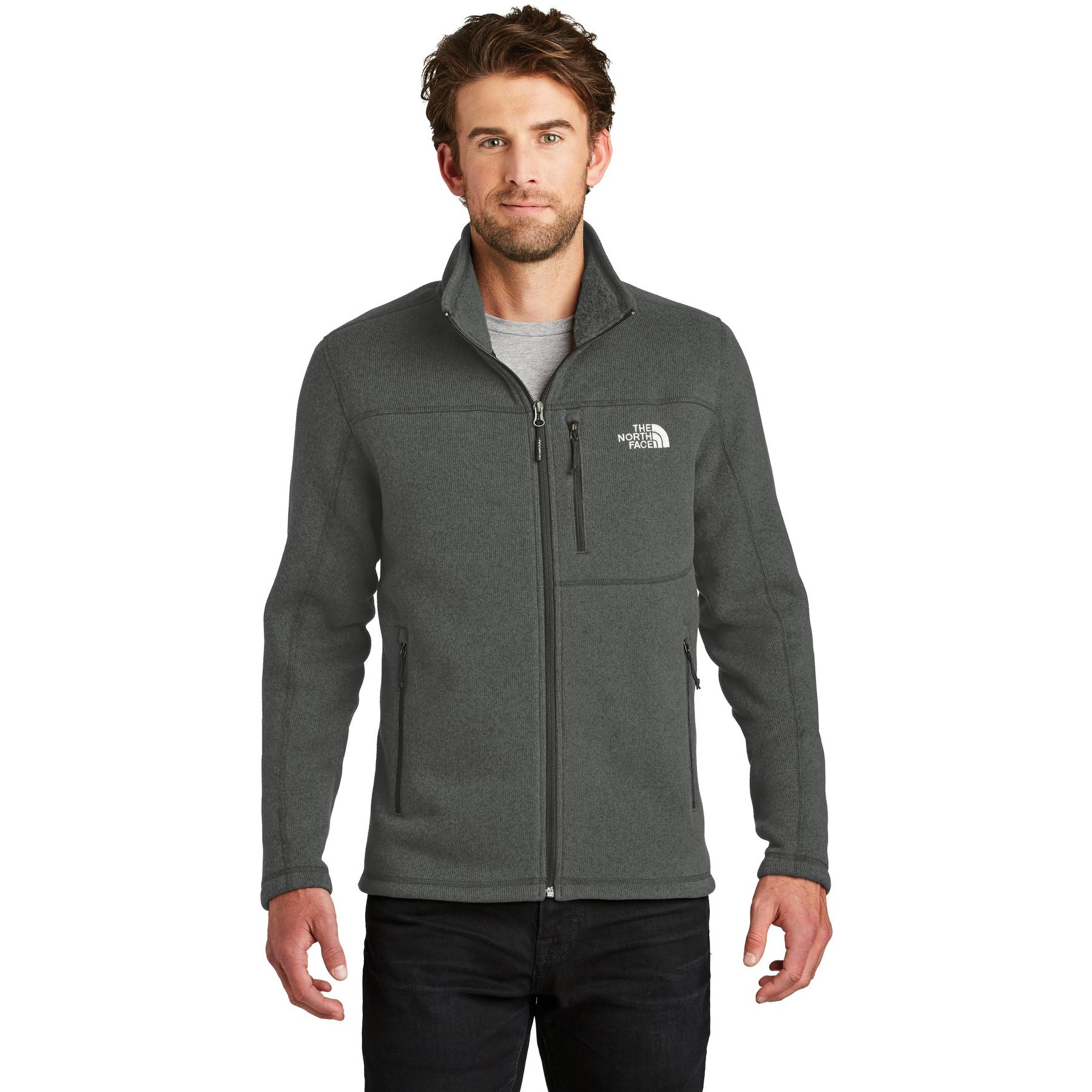The North Face NF0A3LH7 Sweater Fleece Jacket - Black Heather ...