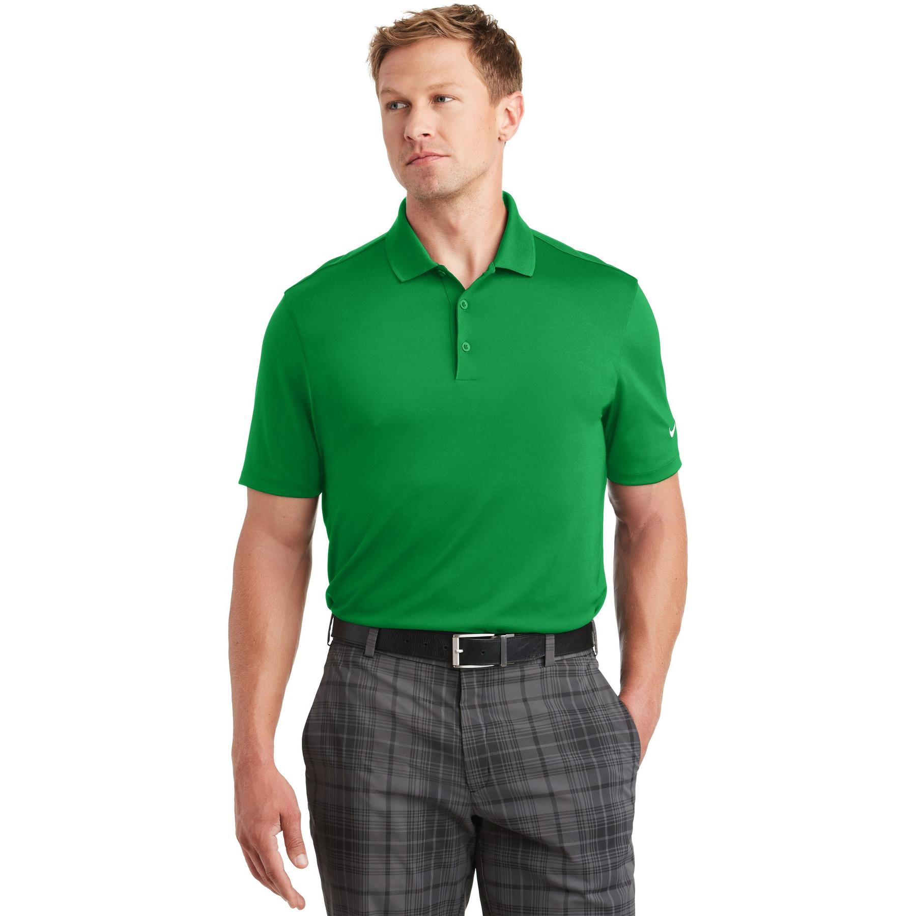 Nike 838956 Dri-FIT Players Polo with Flat Knit Collar - Pine Green ...