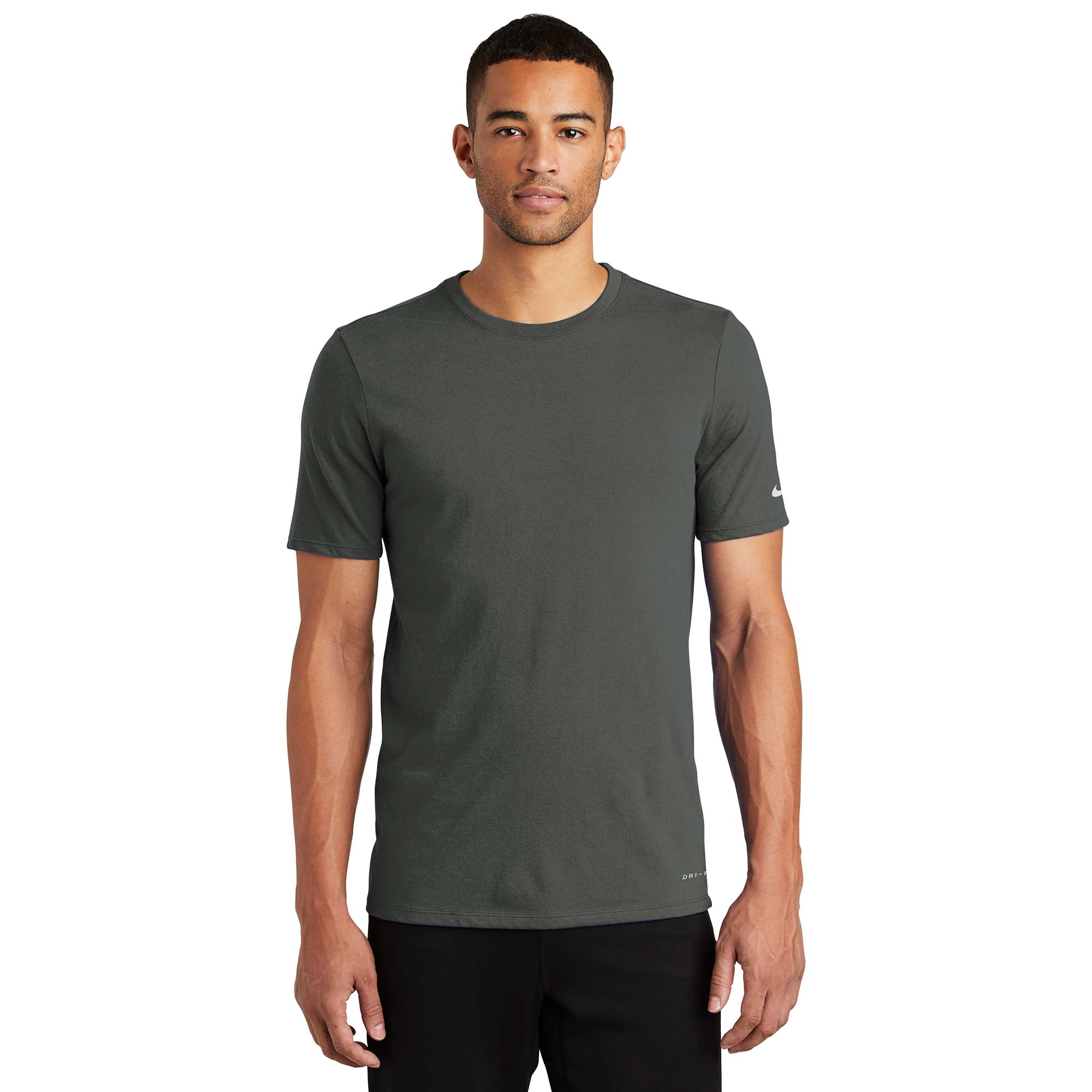 Nike NKBQ5231 Dri-FIT Cotton/Poly Short Sleeve Tee - Anthracite | Full ...