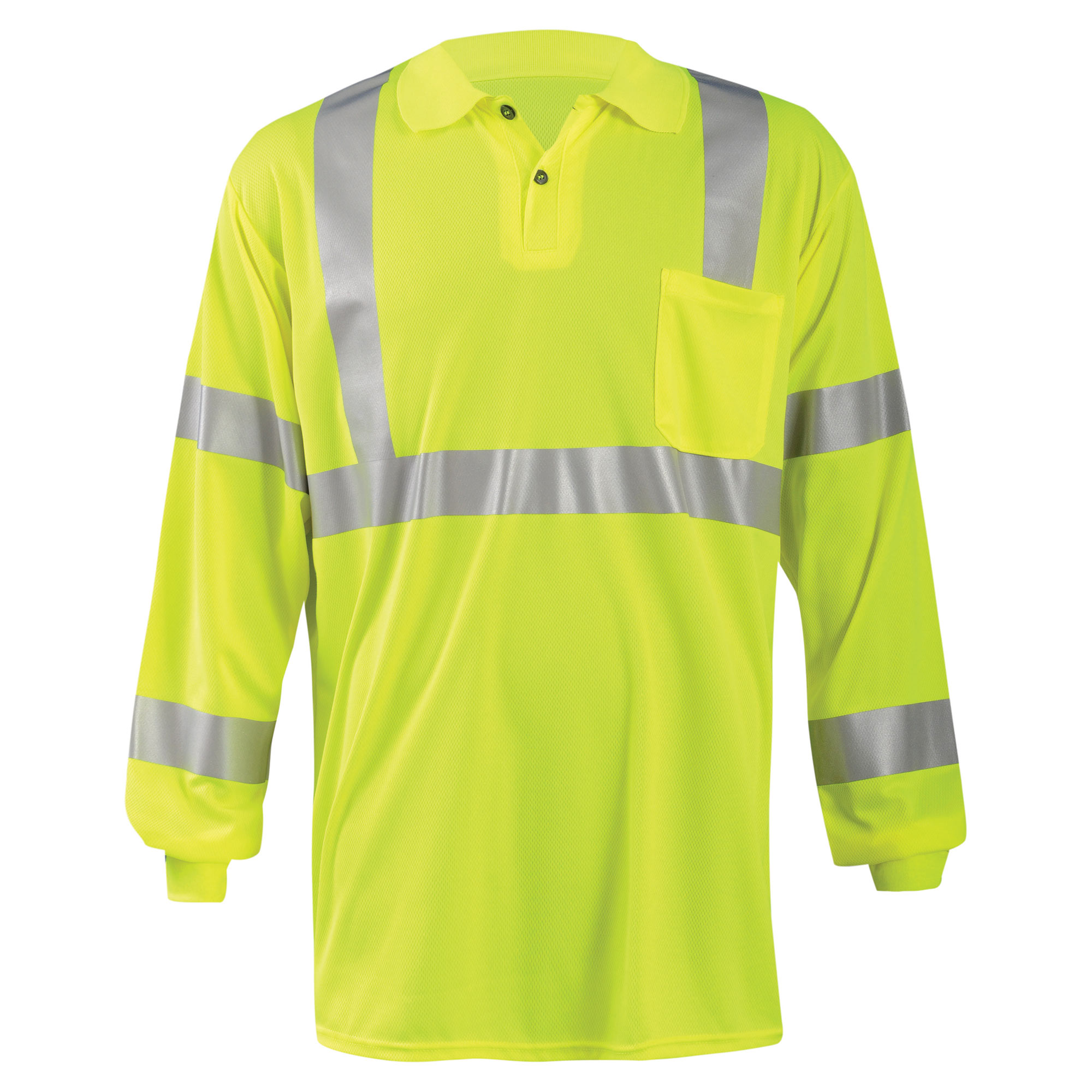 最新エルメス OccuNomix LUX-LSPP3B Type R Class 3 Long Sleeve Safety Polo トップス