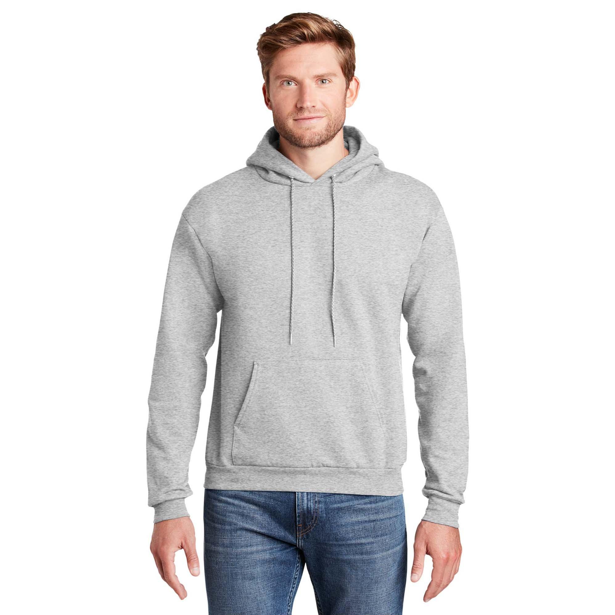Hanes P170 EcoSmart Pullover Hooded Sweatshirt - Ash | Full Source
