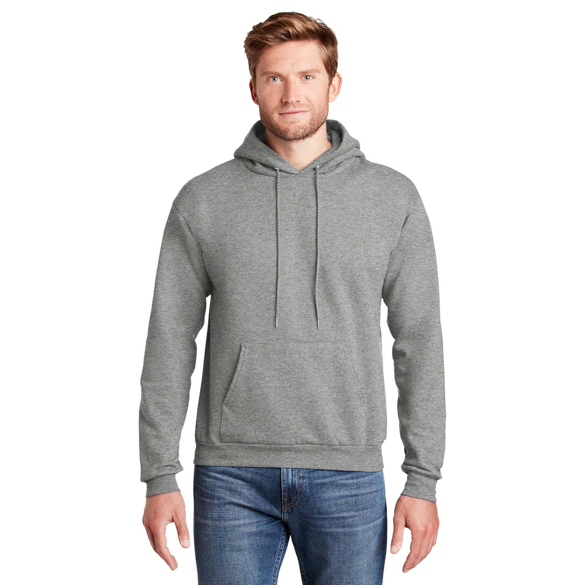 Hanes P170 EcoSmart Pullover Hooded Sweatshirt - Light Steel | Full Source