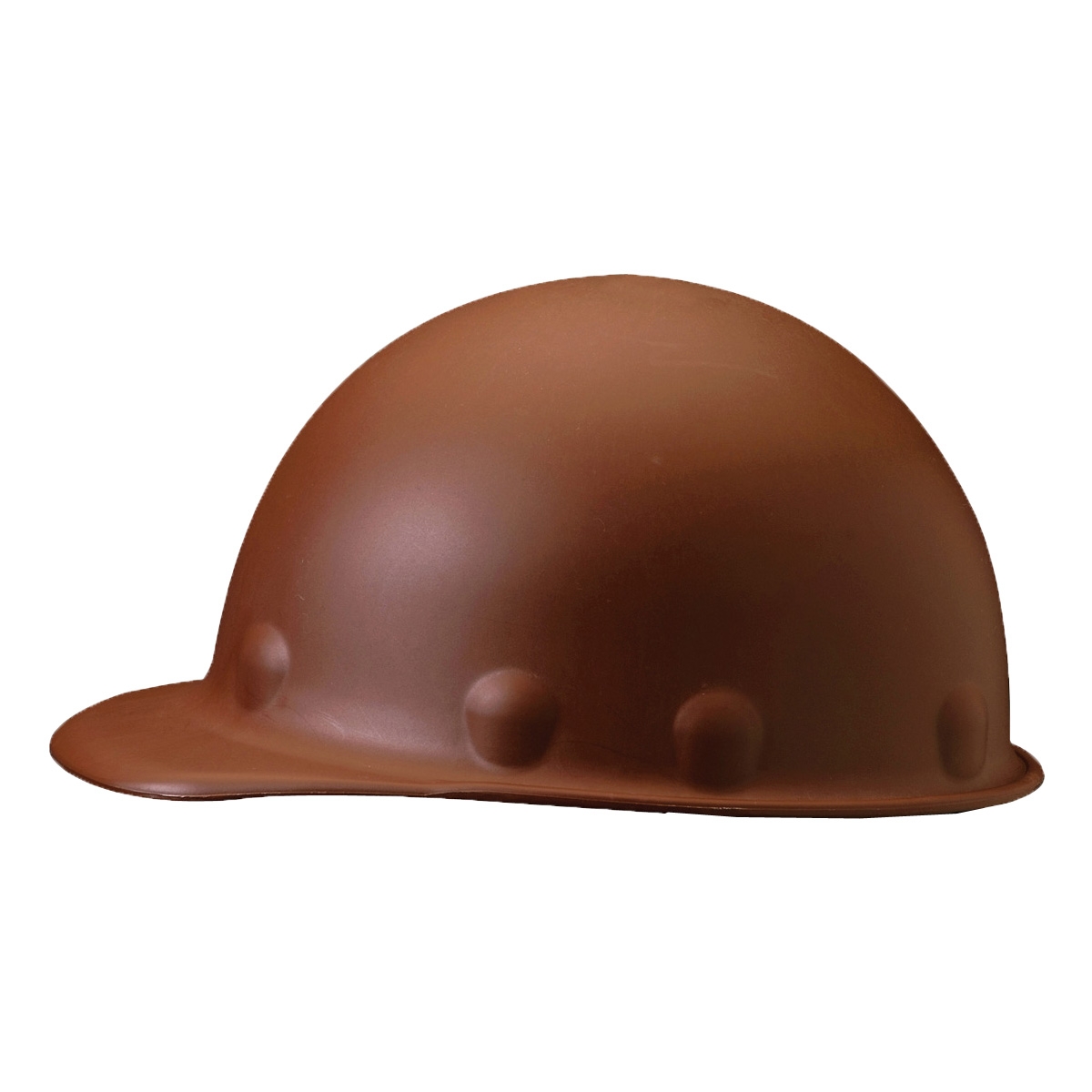 brown fiberglass hard hat