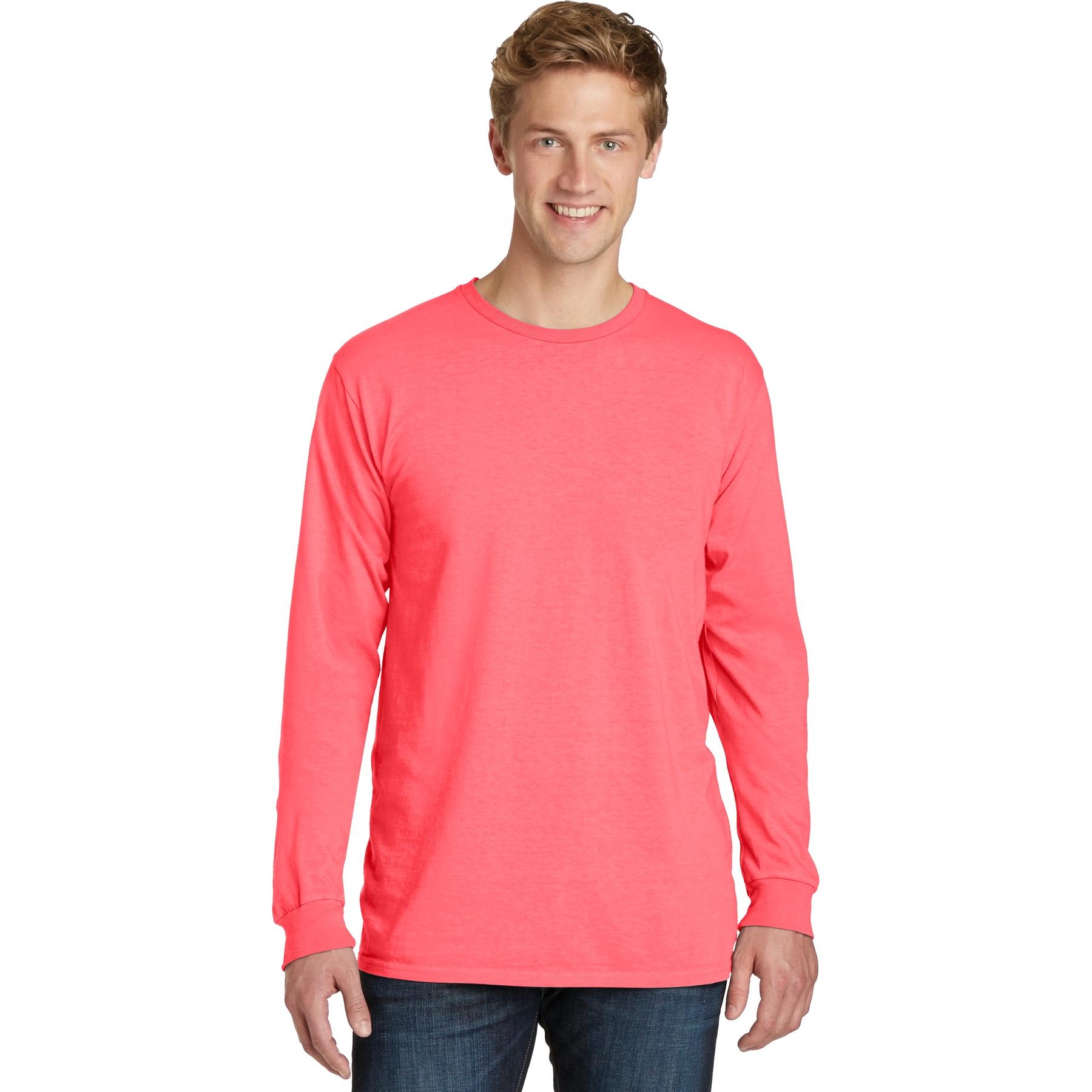 long sleeve coral shirt