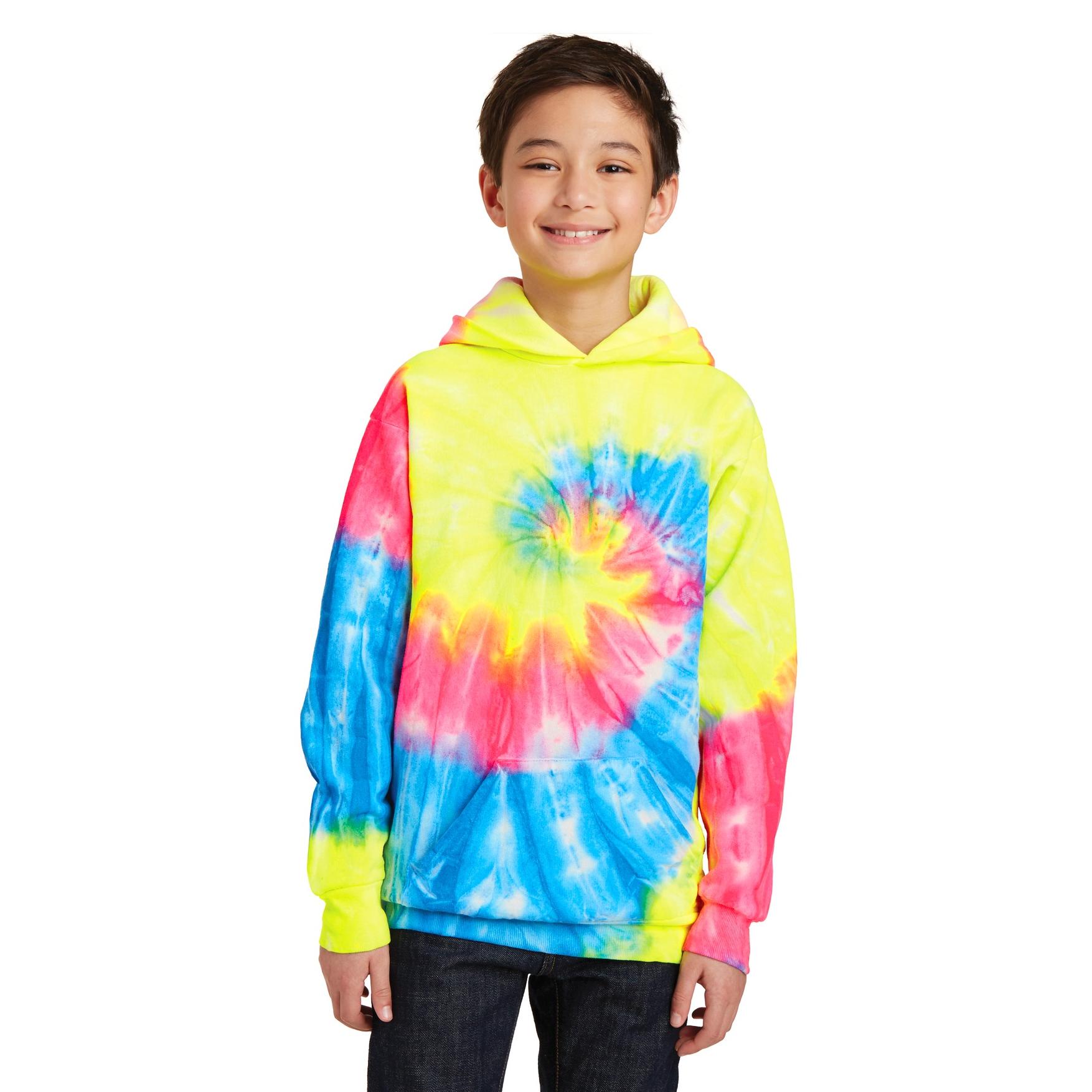 Port & Company Boys Tie-Dye Tee – Ocean Rain Color, 5.4 Oz 100% Cotton, Standard Fit - View #9
