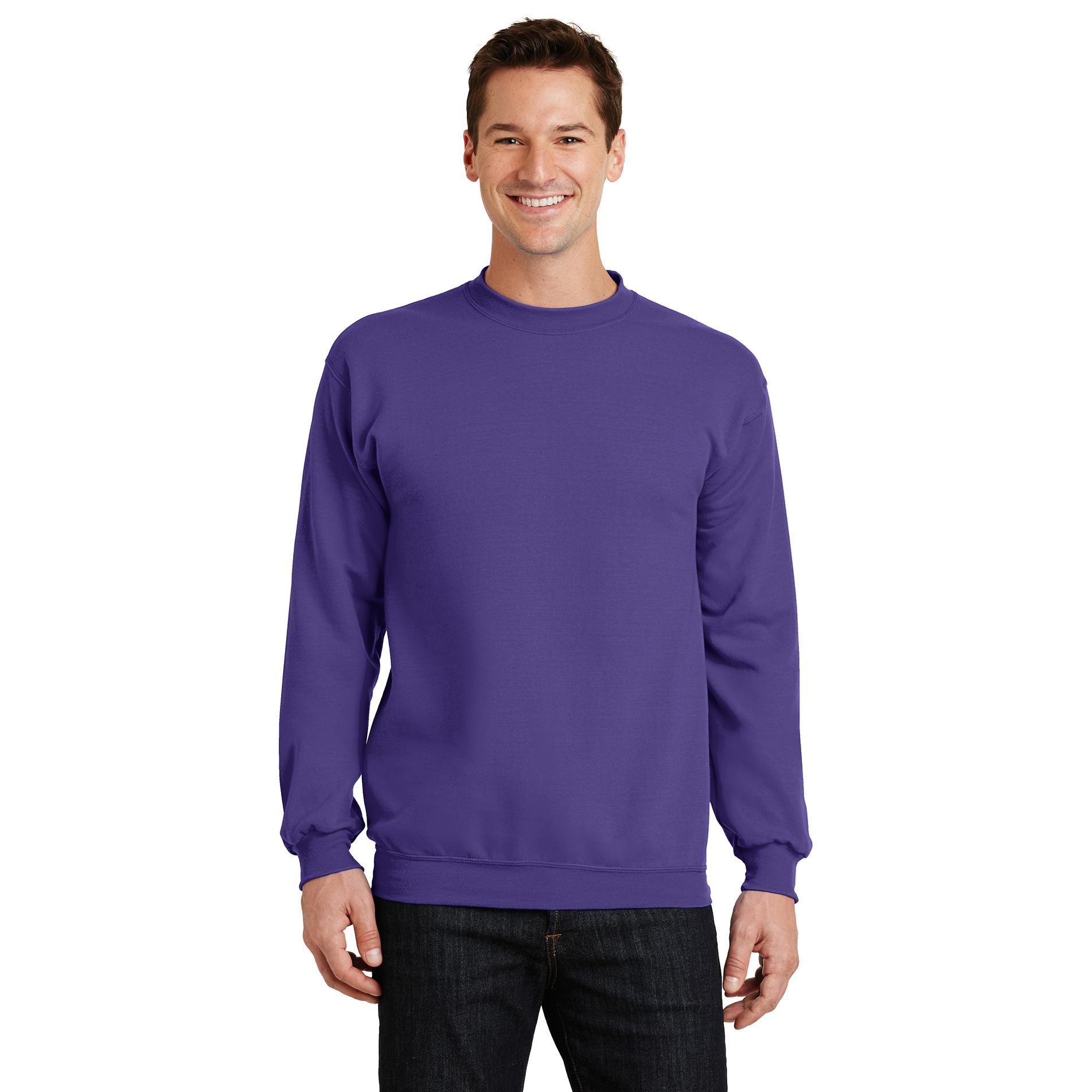 Port & Company PC78 Core Fleece Crewneck Sweatshirt - Purple | Full Source