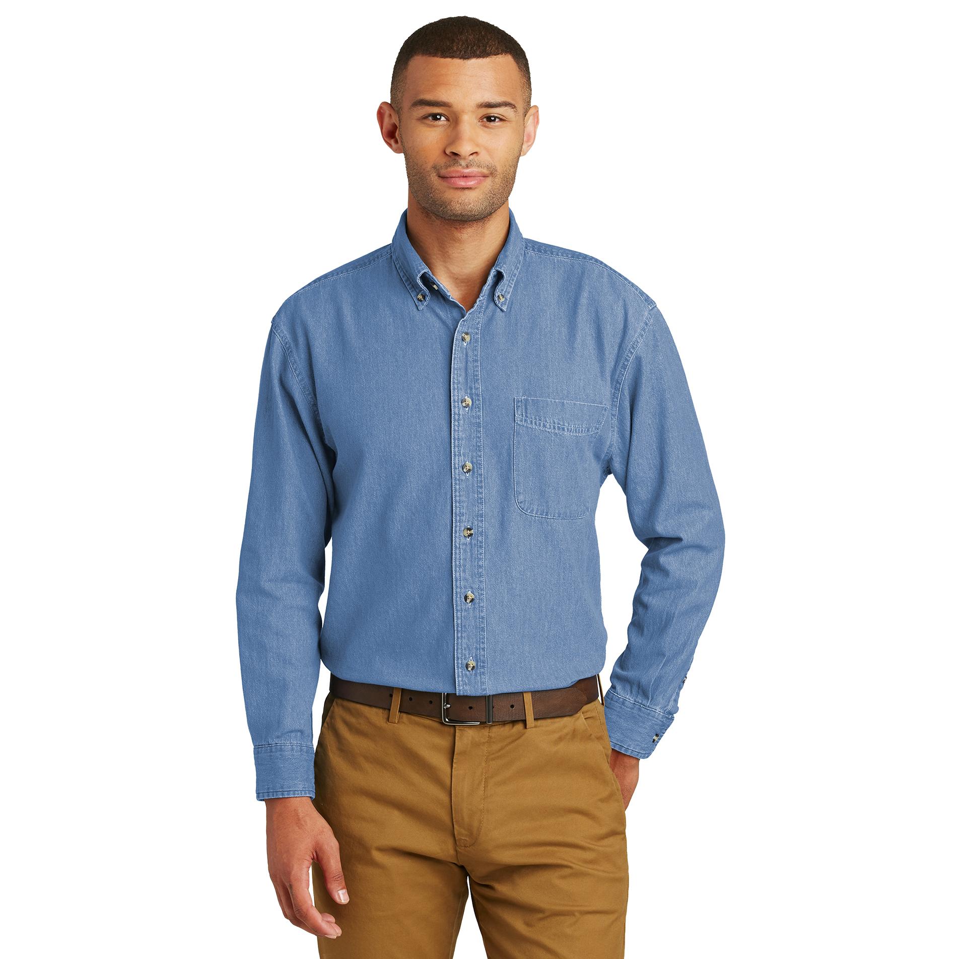 Men's Casual Oxford Shirt Button Down Collar Long Sleeve Shirts Regular Fit RH02