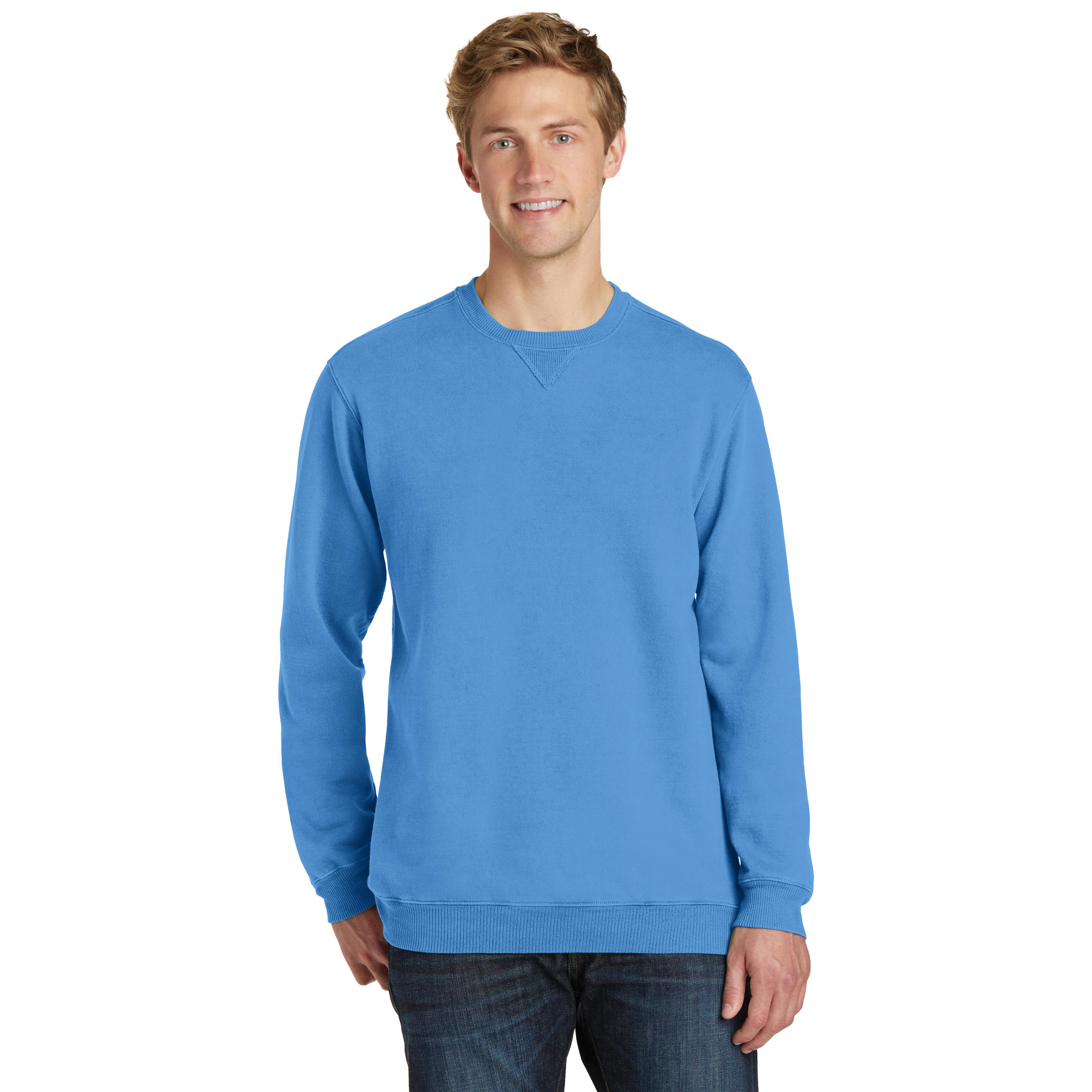 Port & Company PC098 Beach Wash Garment-Dye Sweatshirt - Blue Moon ...