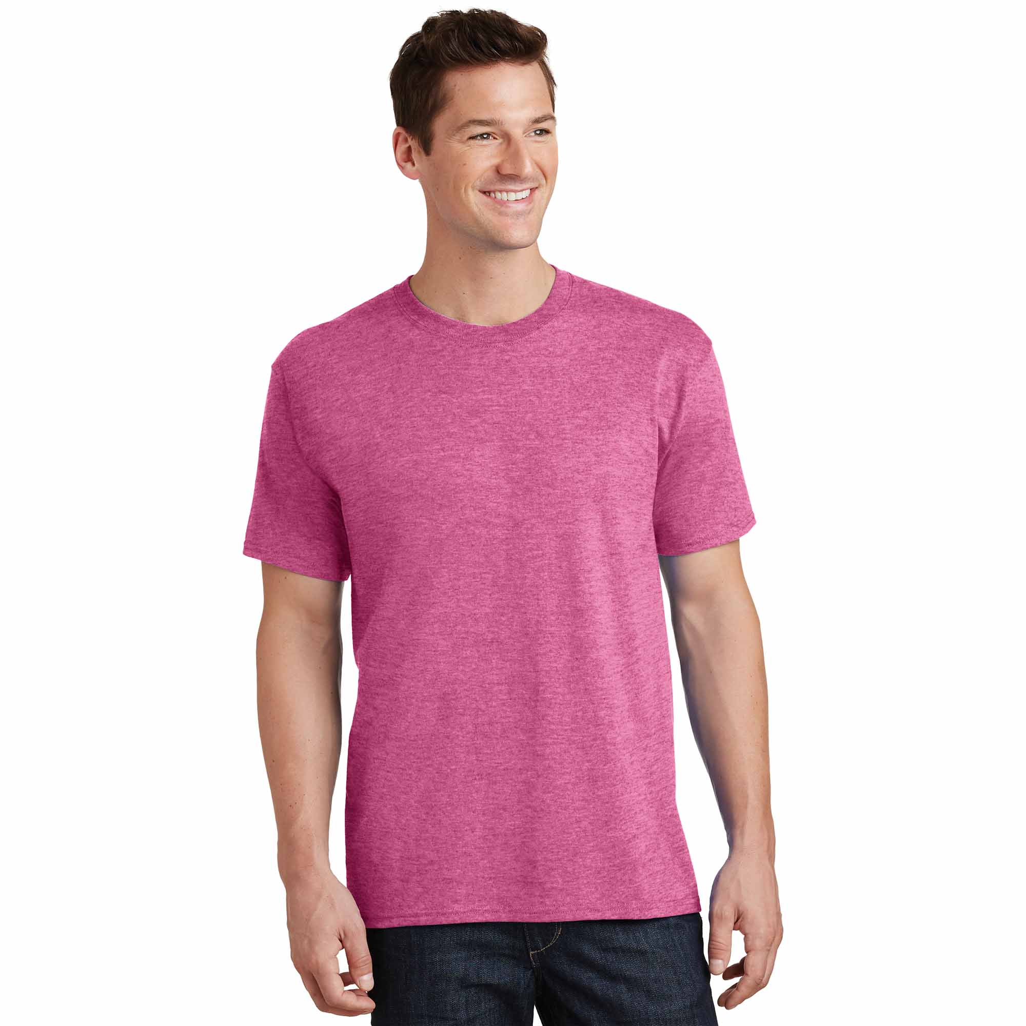 Port Company Pc54 Core Cotton Tee Heather Sangria Fullsource Com