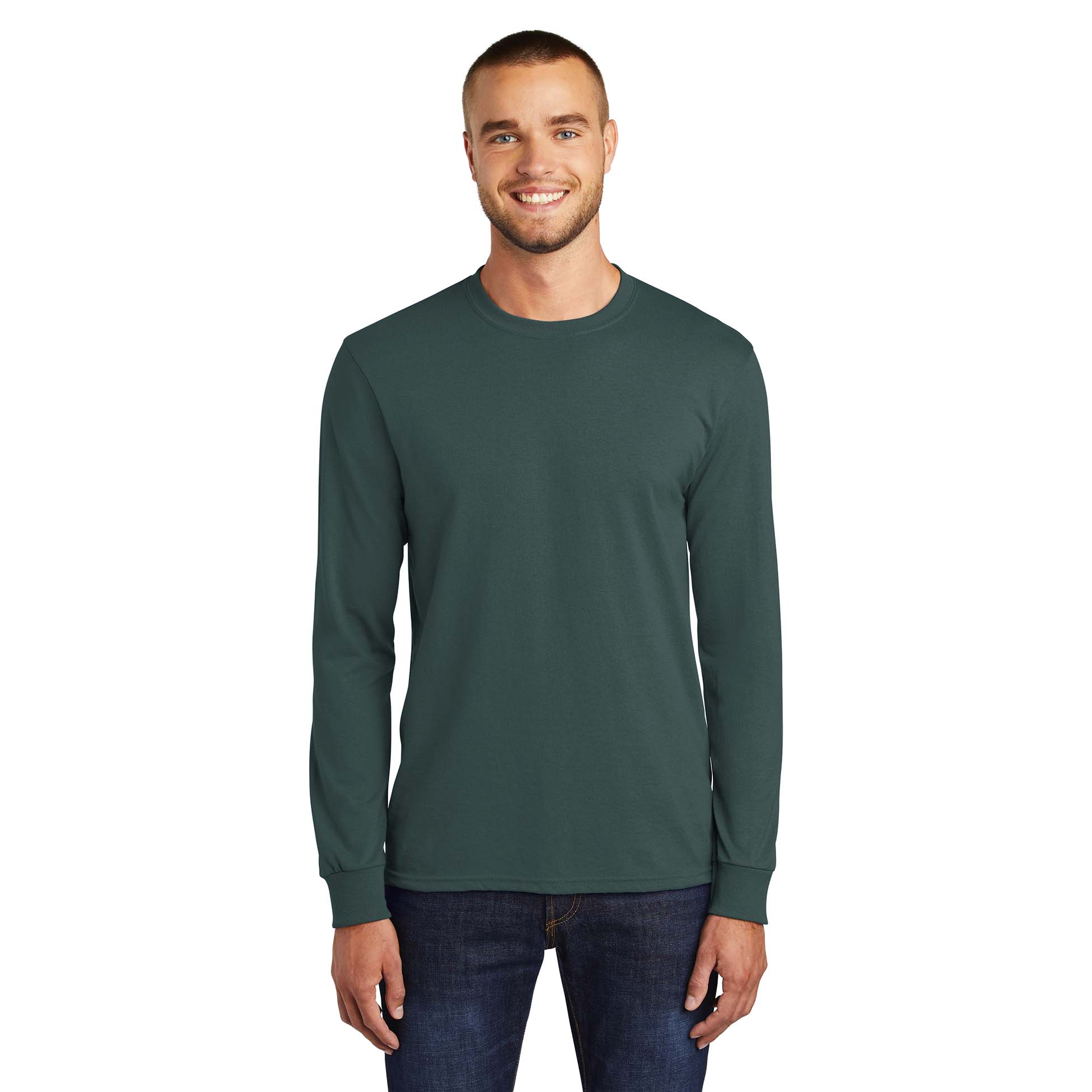 Dark Green XL Port /& Company PC61LS Long Sleeve Essential T-Shirt