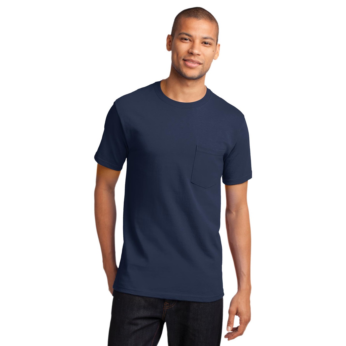 Port & Company PC61P Essential Pocket Tee - Navy | Full Source