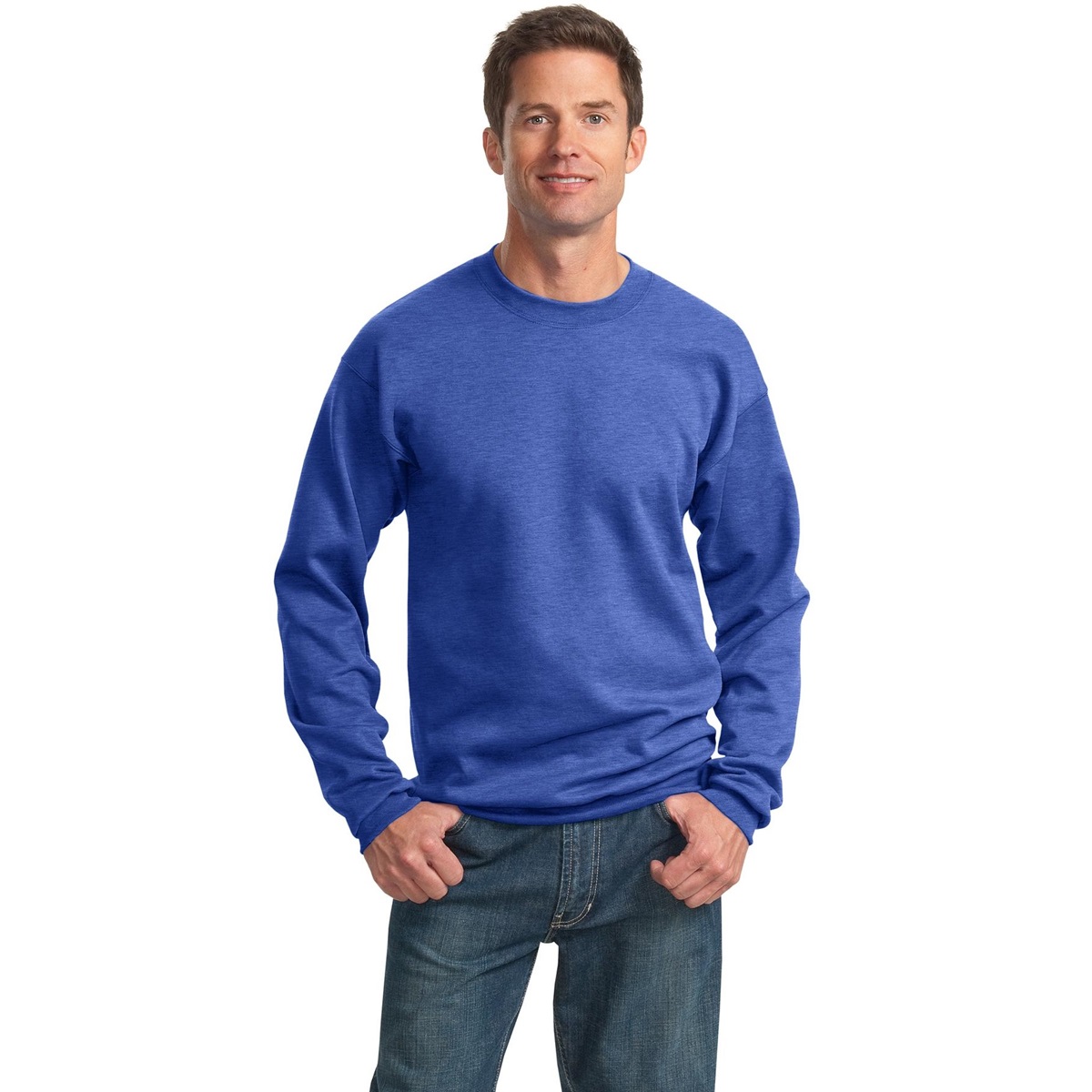 heather royal blue sweatshirt