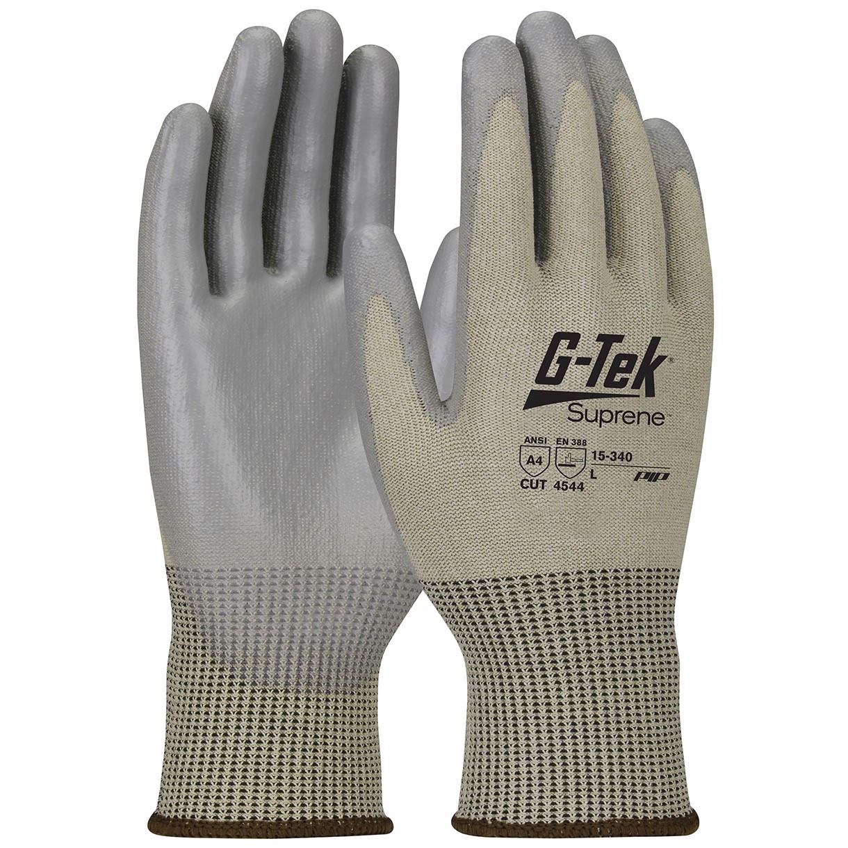 PIP 33-115 Seamless Knit Polyester Glove with Polyurethane Coated Smooth Grip on Palm & Fingers