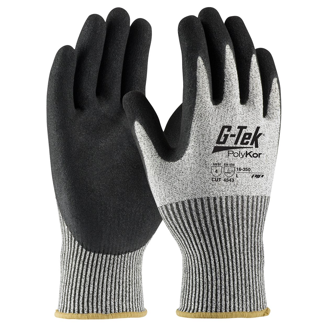 PIP 16-350 G-Tek PolyKor Seamless Knit PolyKor Blended Gloves - Nitrile