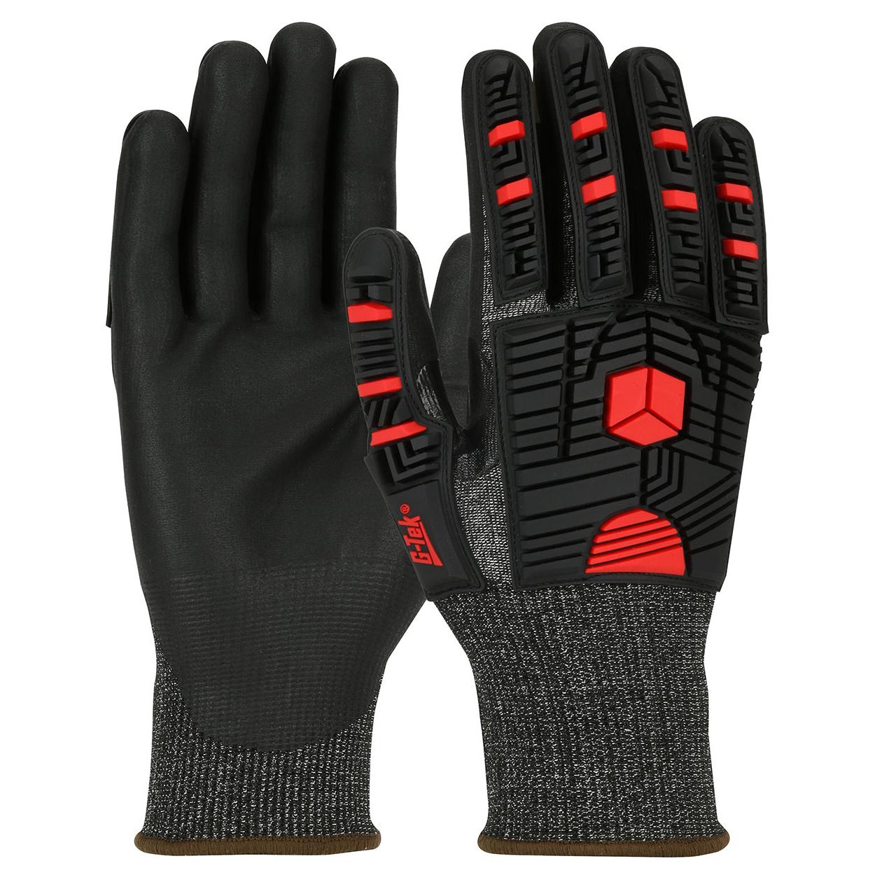 PIP 16-MP785 G-Tek PolyKor X7 Cut Level A7 Blended Gloves w/ TPR Back ...