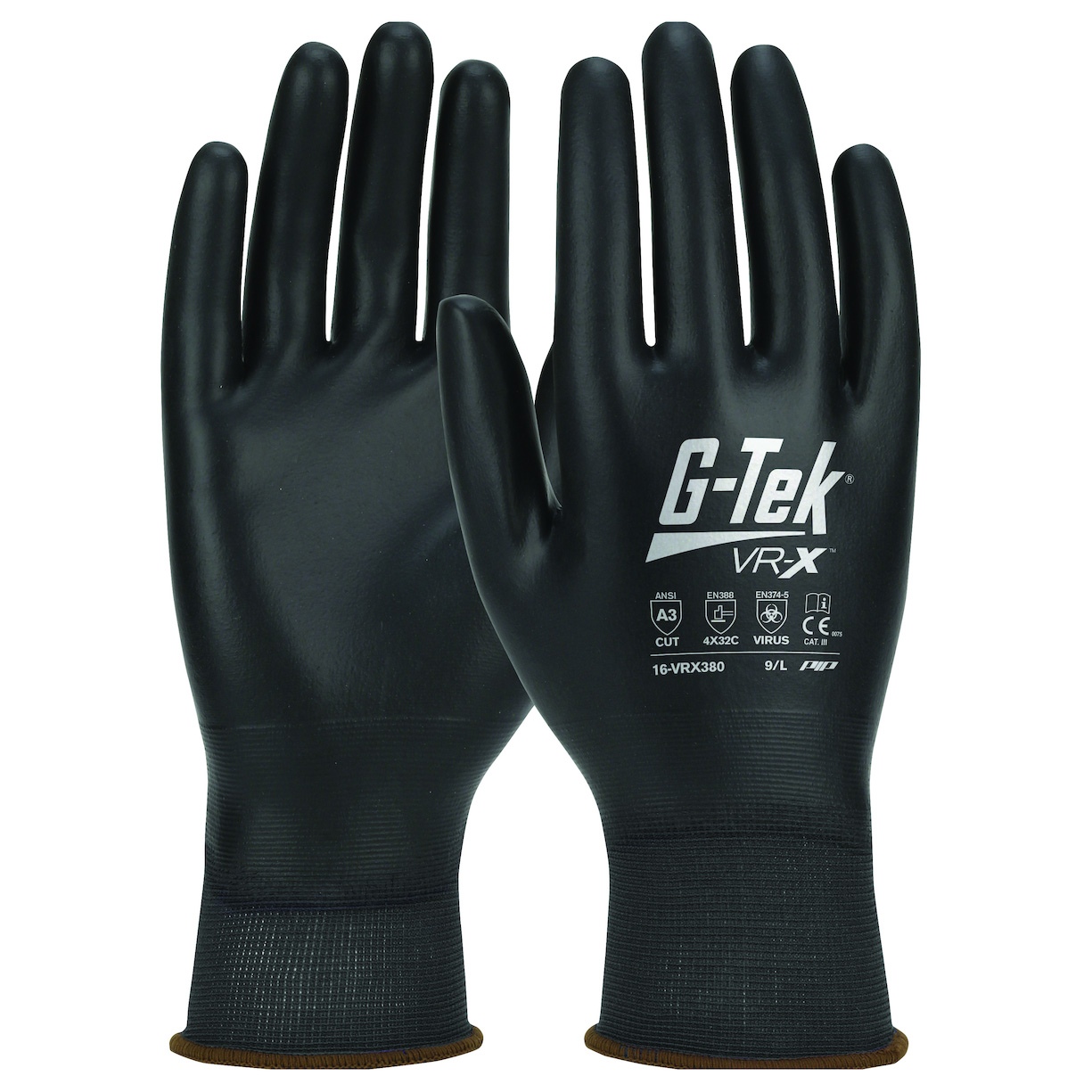 Advance ANSI A4 Level 4 Cut Resistant 13 Gauge HPPE Glove with Grey  Polyurethane Coating - 12 Pairs