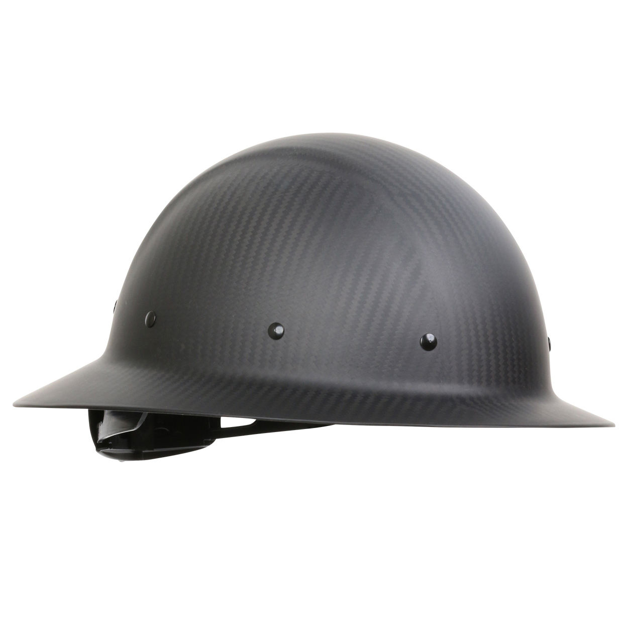 PIP 280-HP1471R-11M Dynamic Wolfjaw Smooth Dome Full Brim Hard Hat -  8-Point Ratchet Suspension - Matte Carbon Fiber