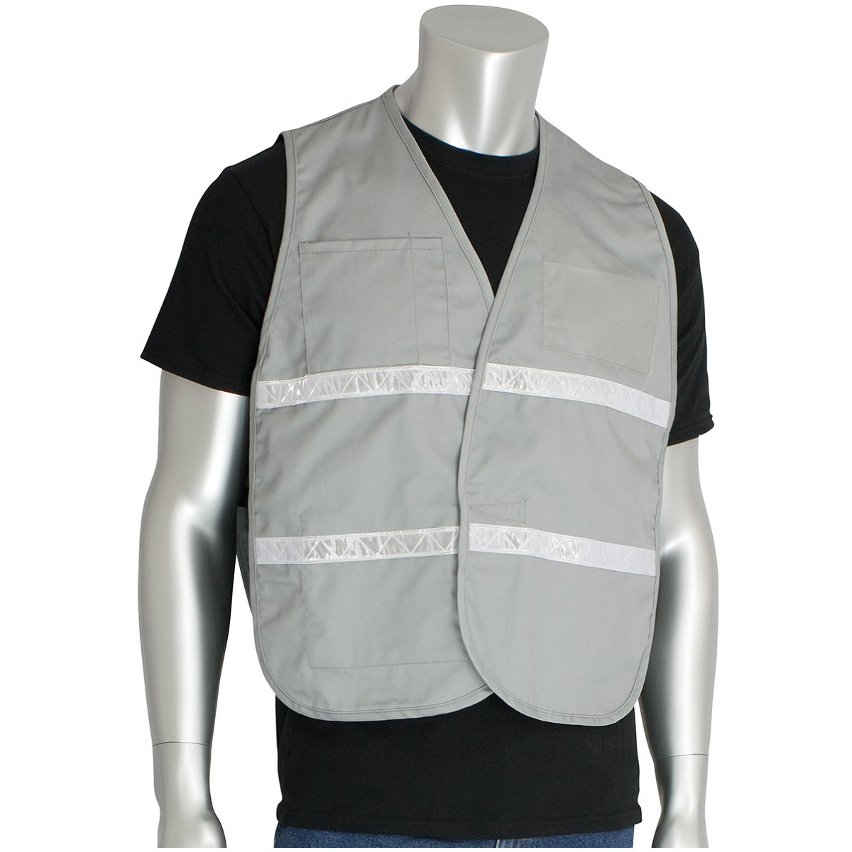 Pip Vests PIP 300-2515 Cotton/Polyester Non-ANSI Incident Command Vest - Gray ...